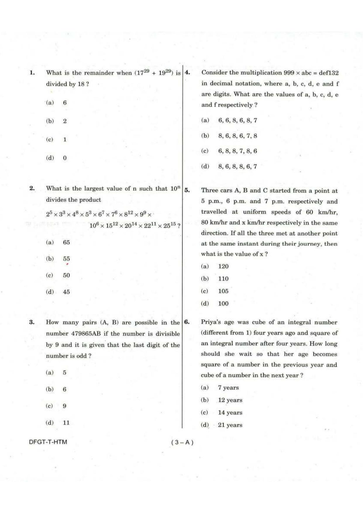 To Download Arunachal Pradesh Police Constable Elementary Mathematics Model Papers - Page 3