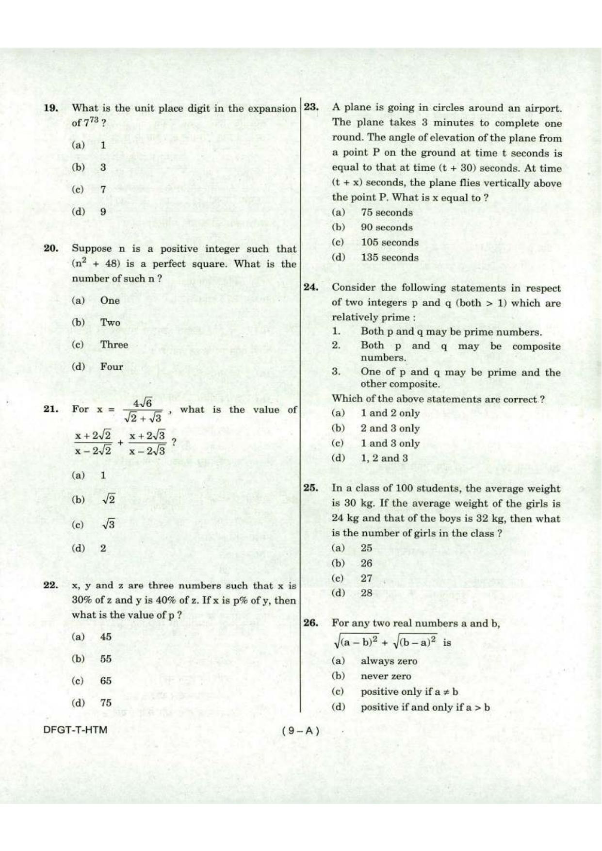 To Download Arunachal Pradesh Police Constable Elementary Mathematics Model Papers - Page 9