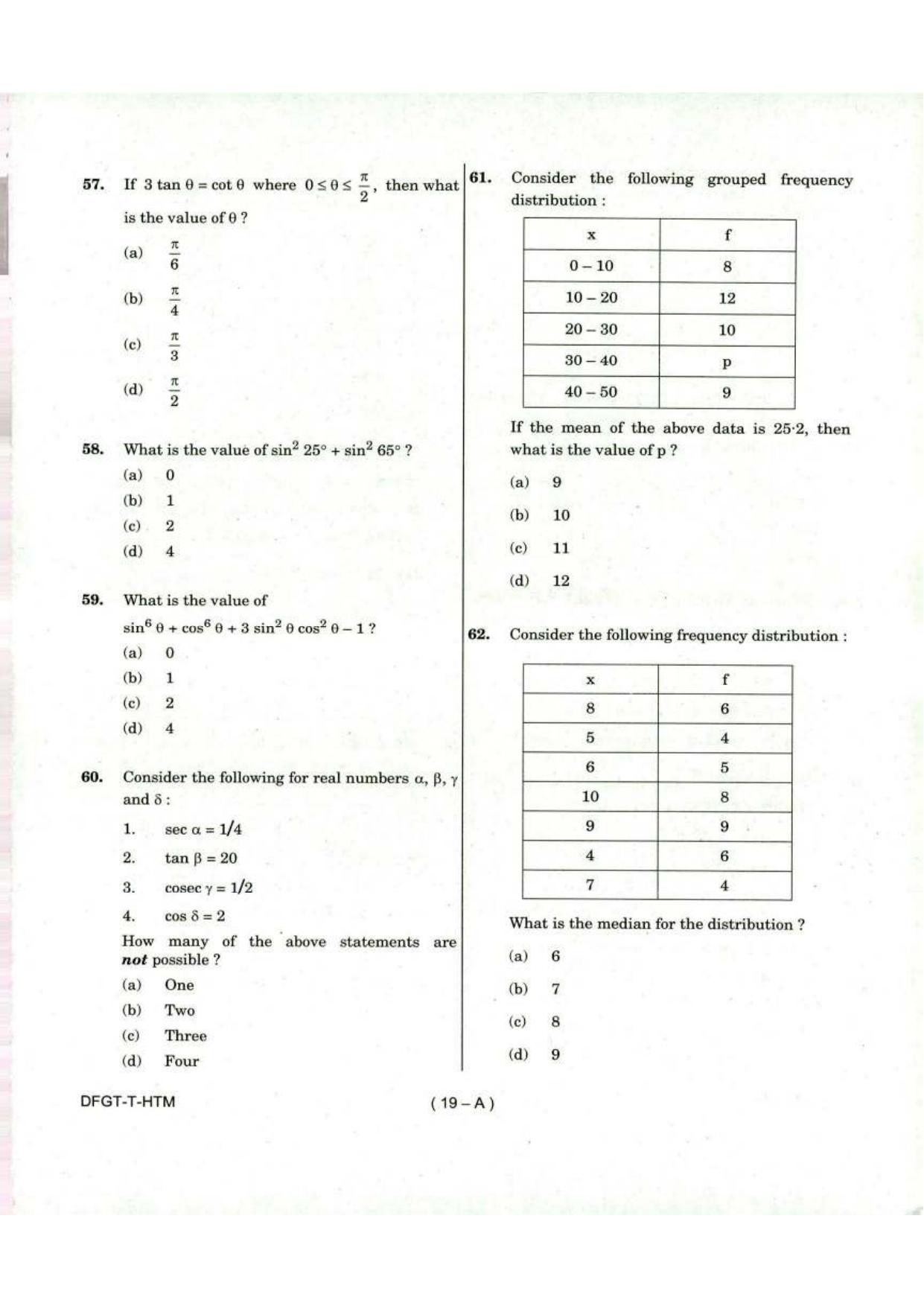 To Download Arunachal Pradesh Police Constable Elementary Mathematics Model Papers - Page 19