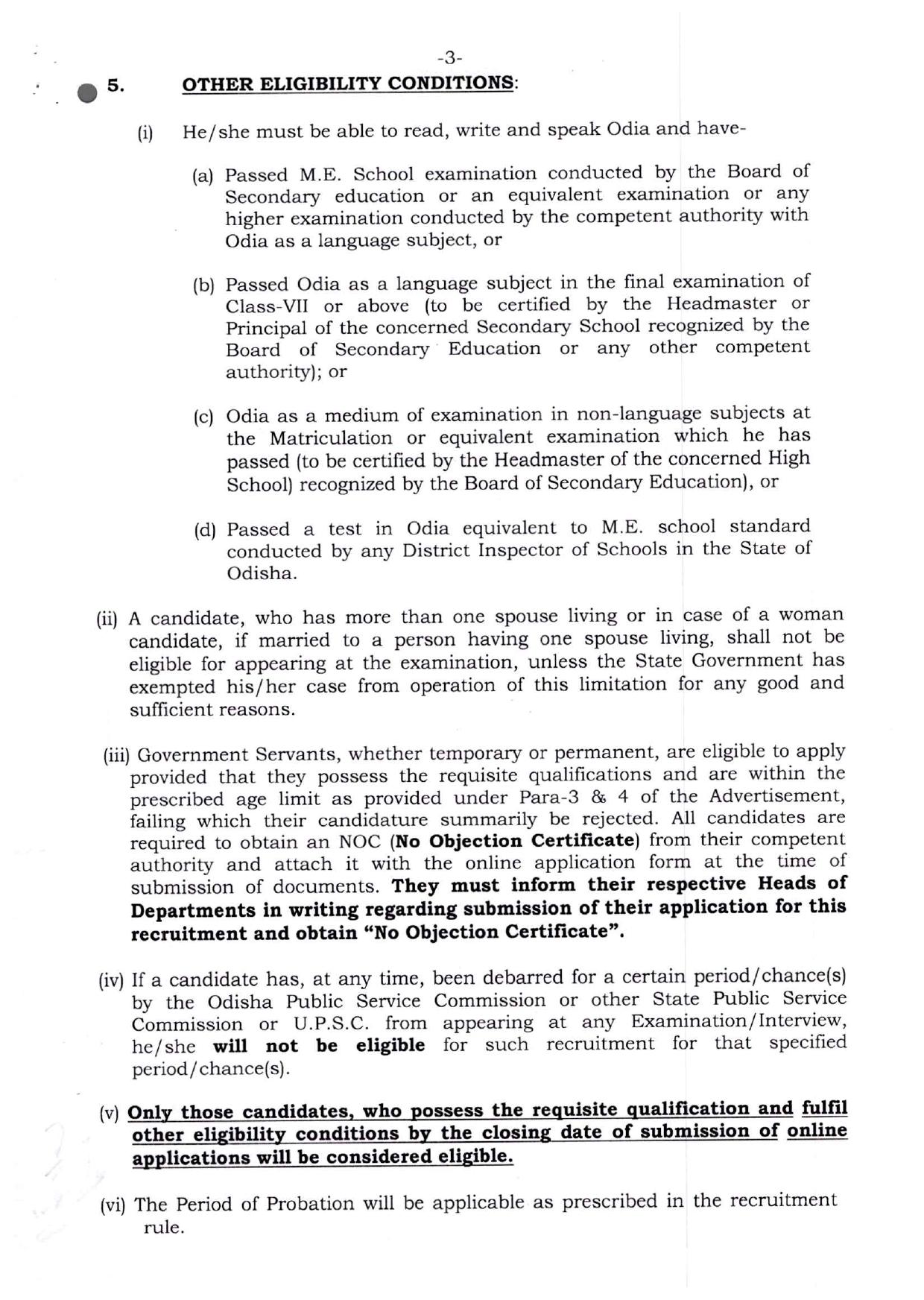 Odisha Public Service Commission Invites Application for 9 Assistant Director Recruitment 2023 - Page 4