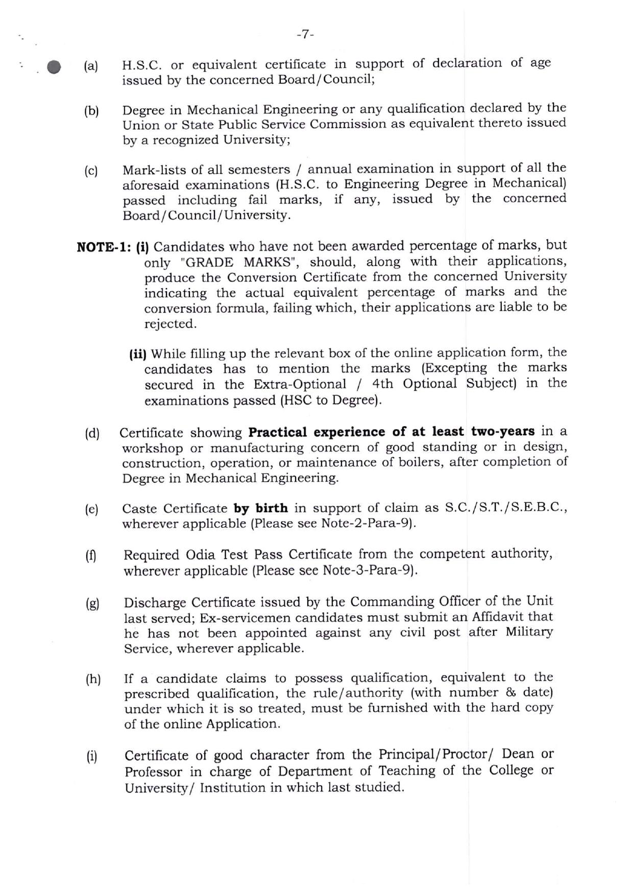 Odisha Public Service Commission Invites Application for 9 Assistant Director Recruitment 2023 - Page 10