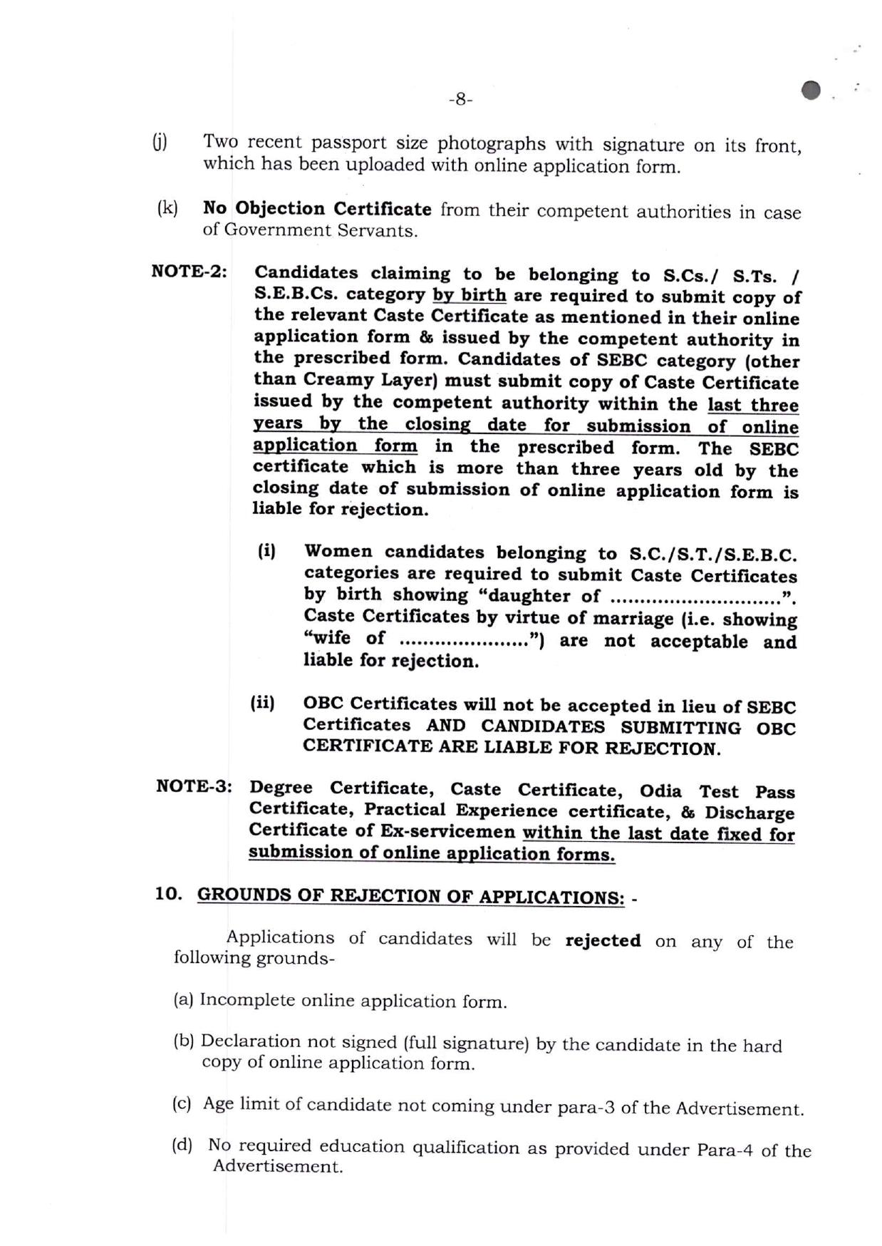 Odisha Public Service Commission Invites Application for 9 Assistant Director Recruitment 2023 - Page 12