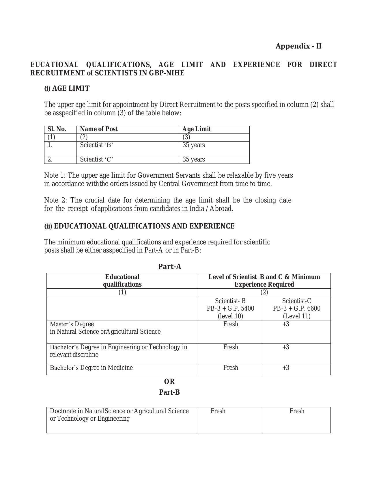 GBPNIHESD Invites Application for Scientist-C, Scientist-B, More Vacancies Recruitment 2022 - Page 16