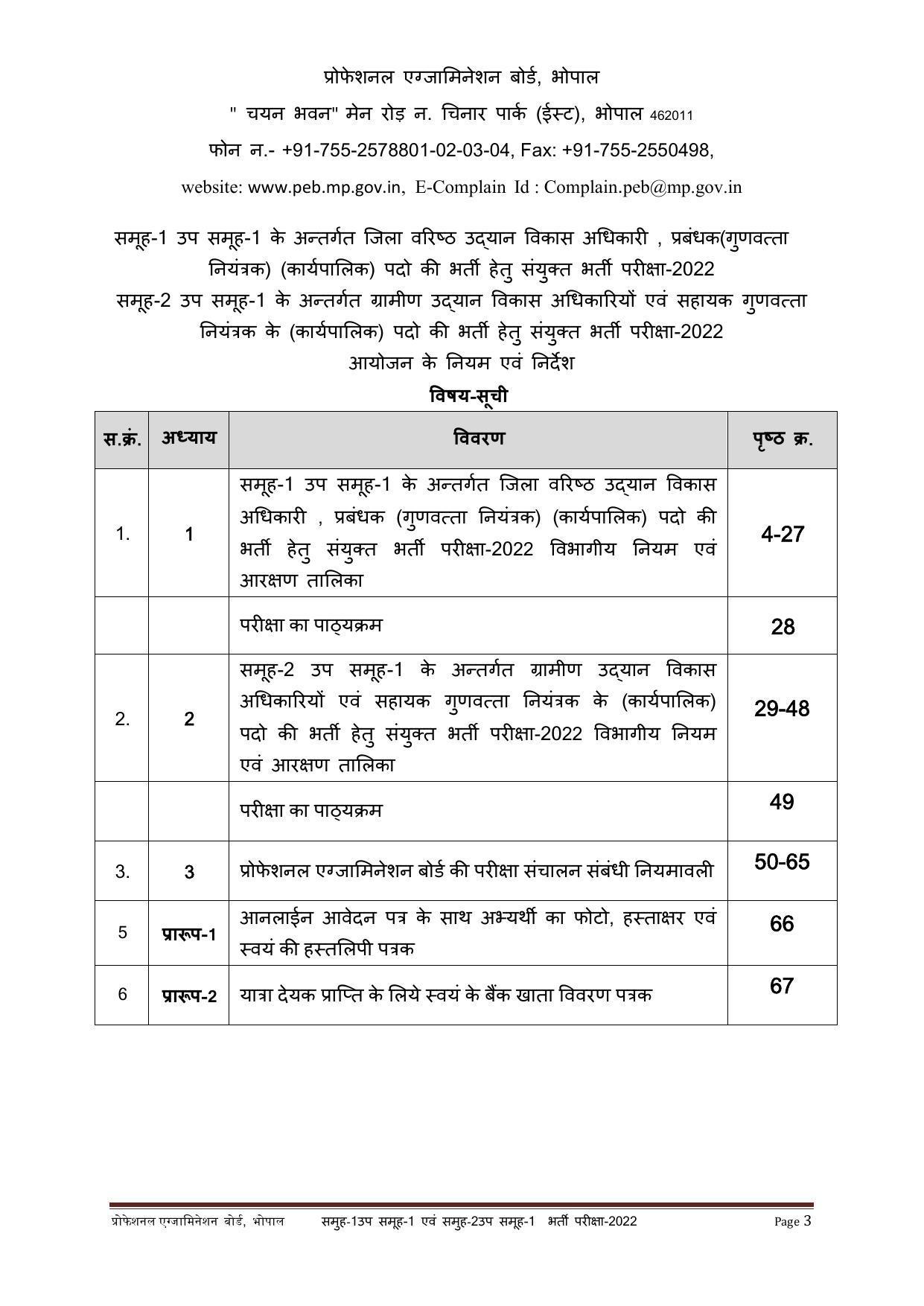 MPPEB Group-I Sub Group-I & Group-II Sub Group-I Recruitment 2022 - Page 20