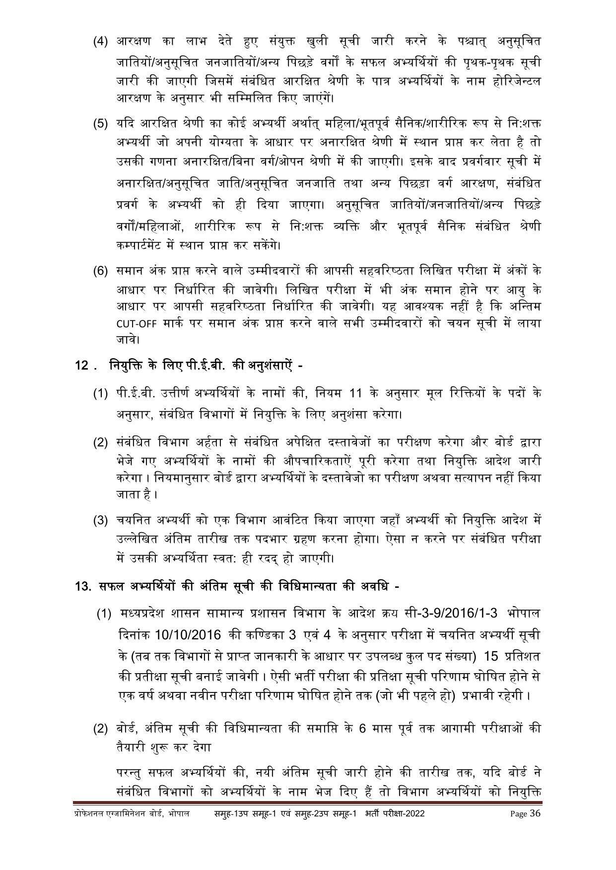 MPPEB Group-I Sub Group-I & Group-II Sub Group-I Recruitment 2022 - Page 21