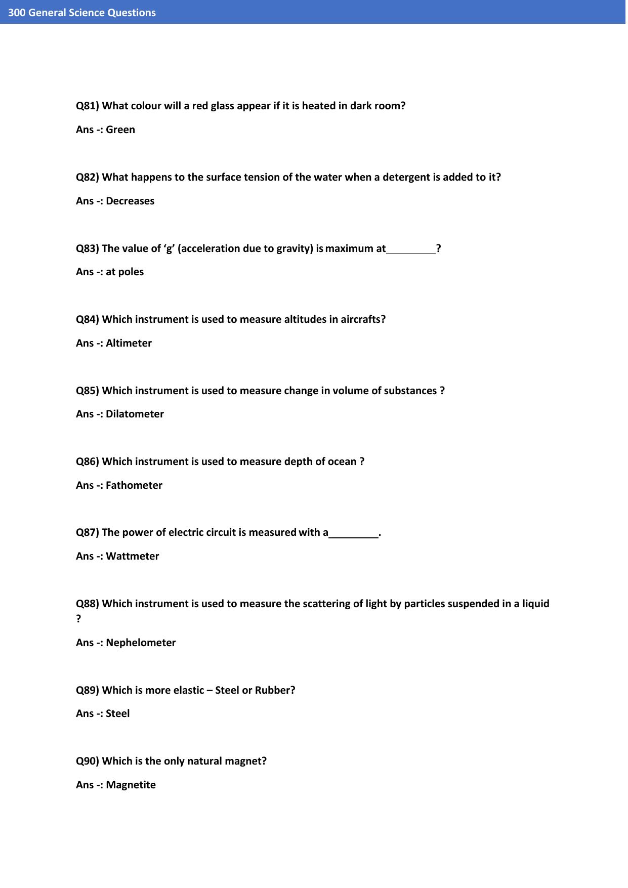Jammu Kashmir Accounts Assistant Previous Papers for Science - Page 9