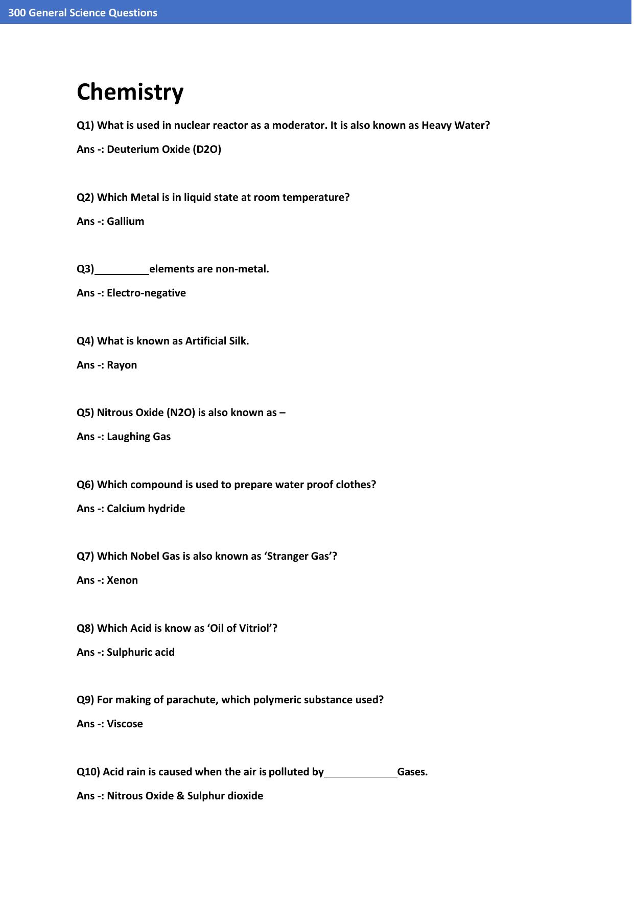 Jammu Kashmir Accounts Assistant Previous Papers for Science - Page 11