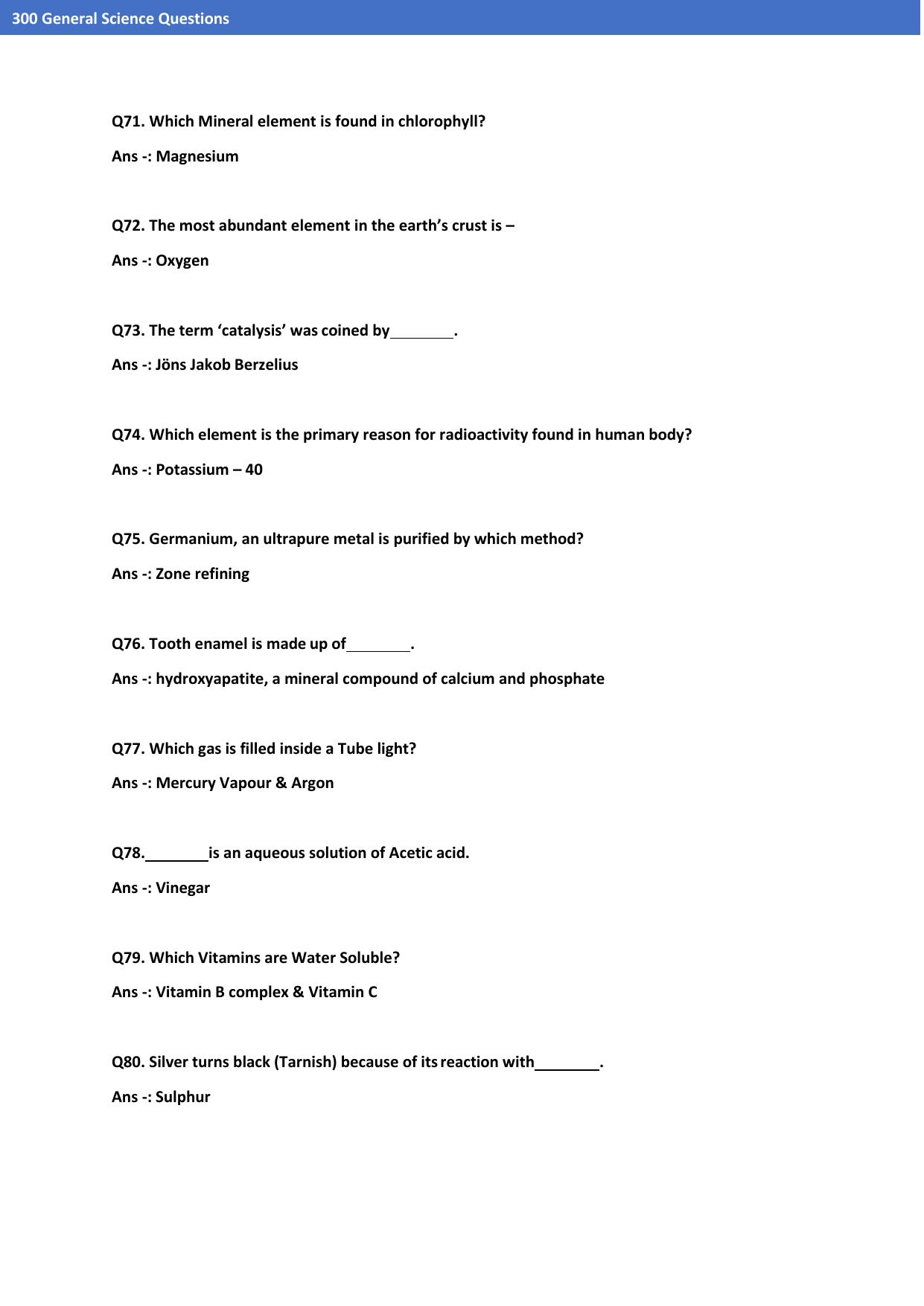 Jammu Kashmir Accounts Assistant Previous Papers for Science - Page 18
