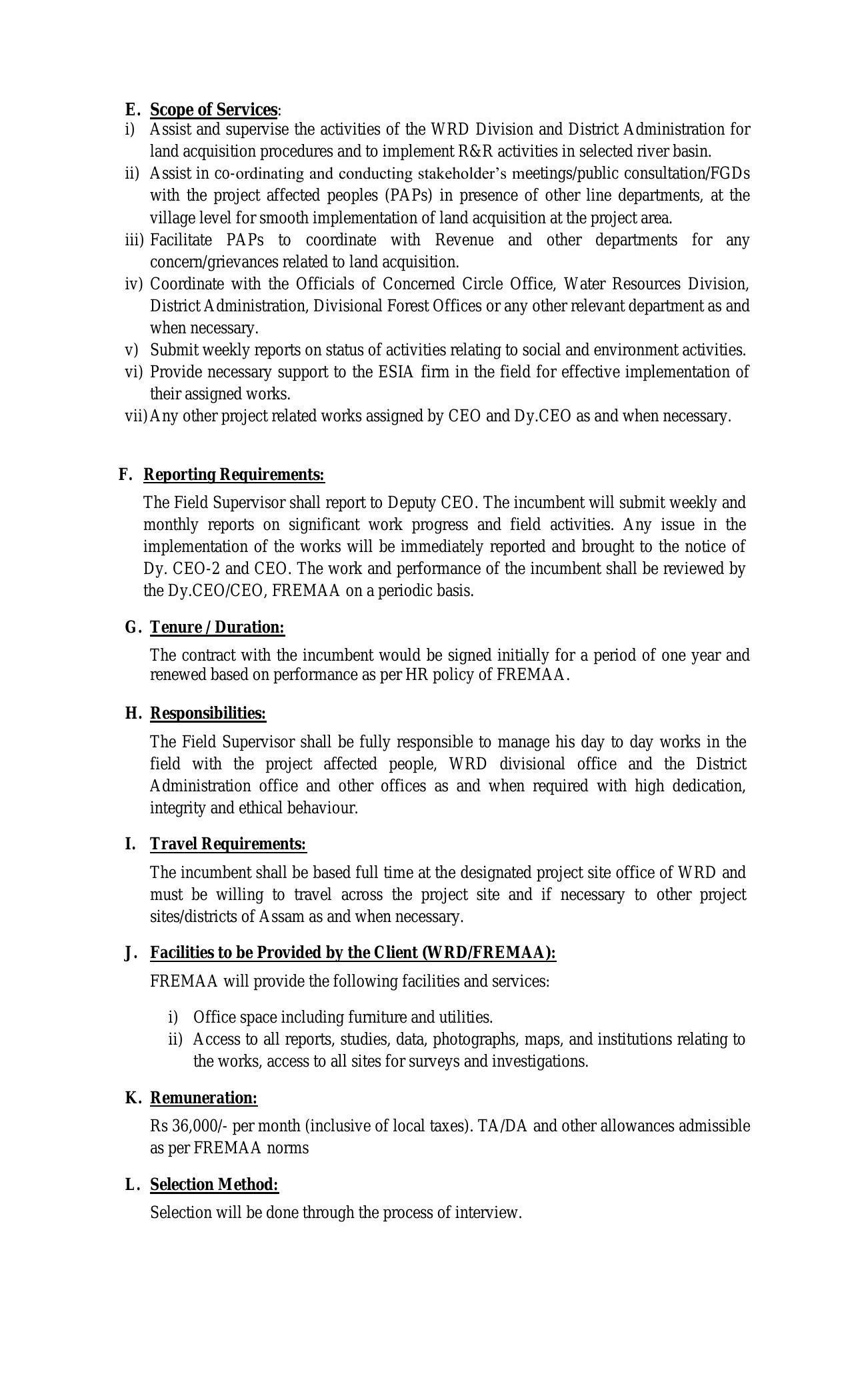 FREMA Invites Application for Field Supervisor Recruitment 2022 - Page 2
