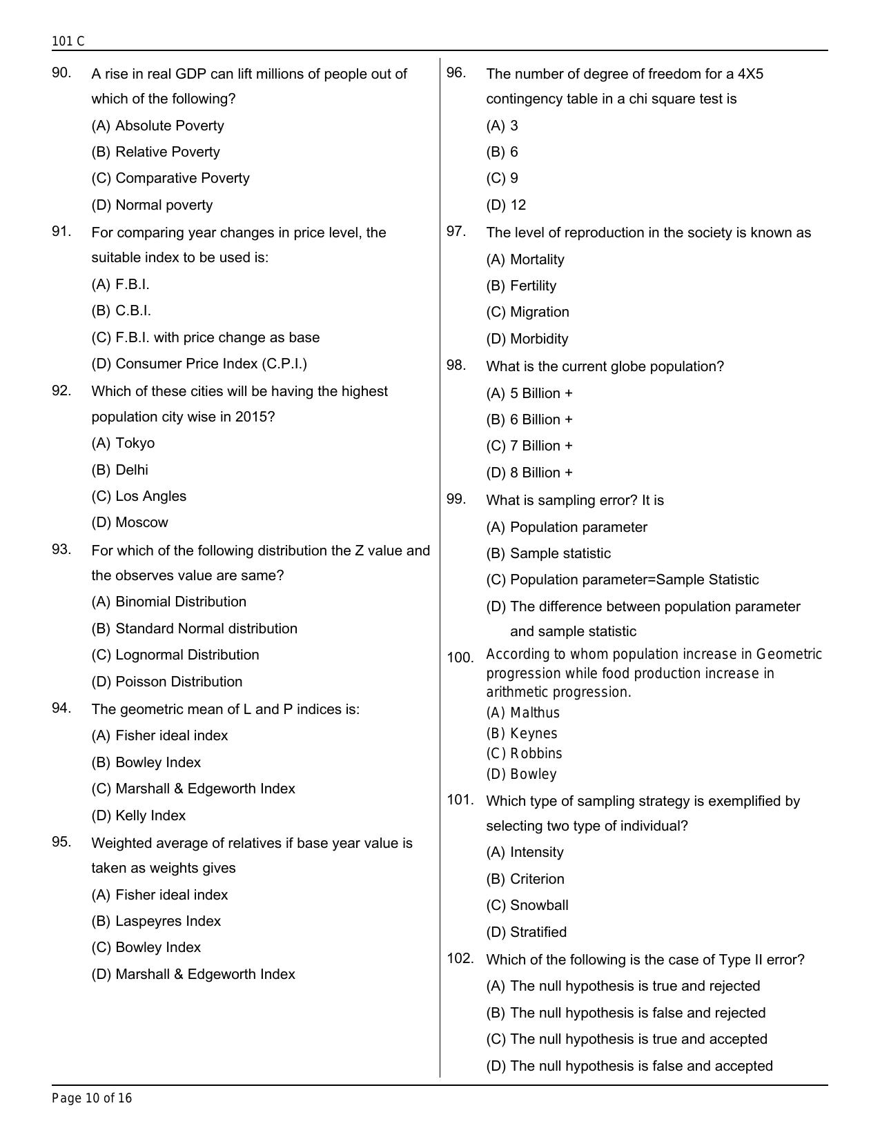 Jammu Kashmir Accounts Assistant Question Papers for General Economics - Page 9