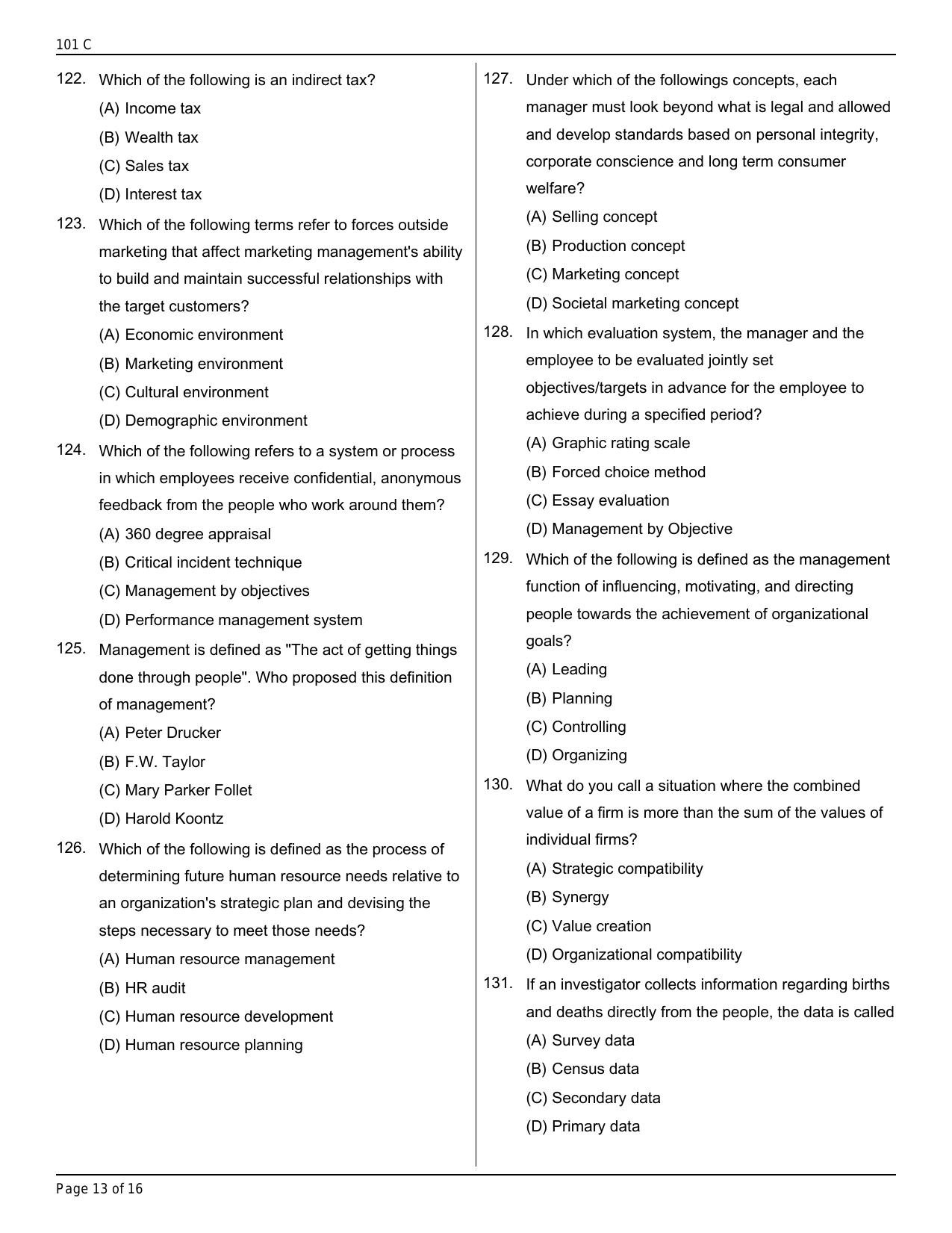 Jammu Kashmir Accounts Assistant Question Papers for General Economics - Page 12
