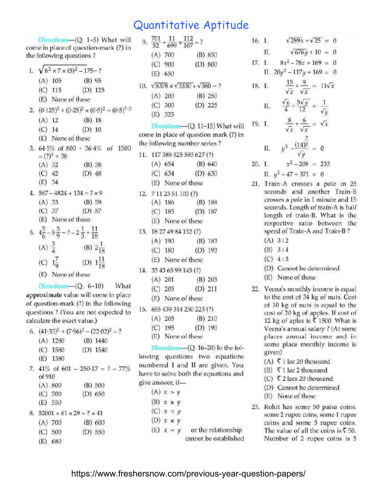 BSMFC Recovery Agent Previous Question Papers PDF for Reasoning - Page 7