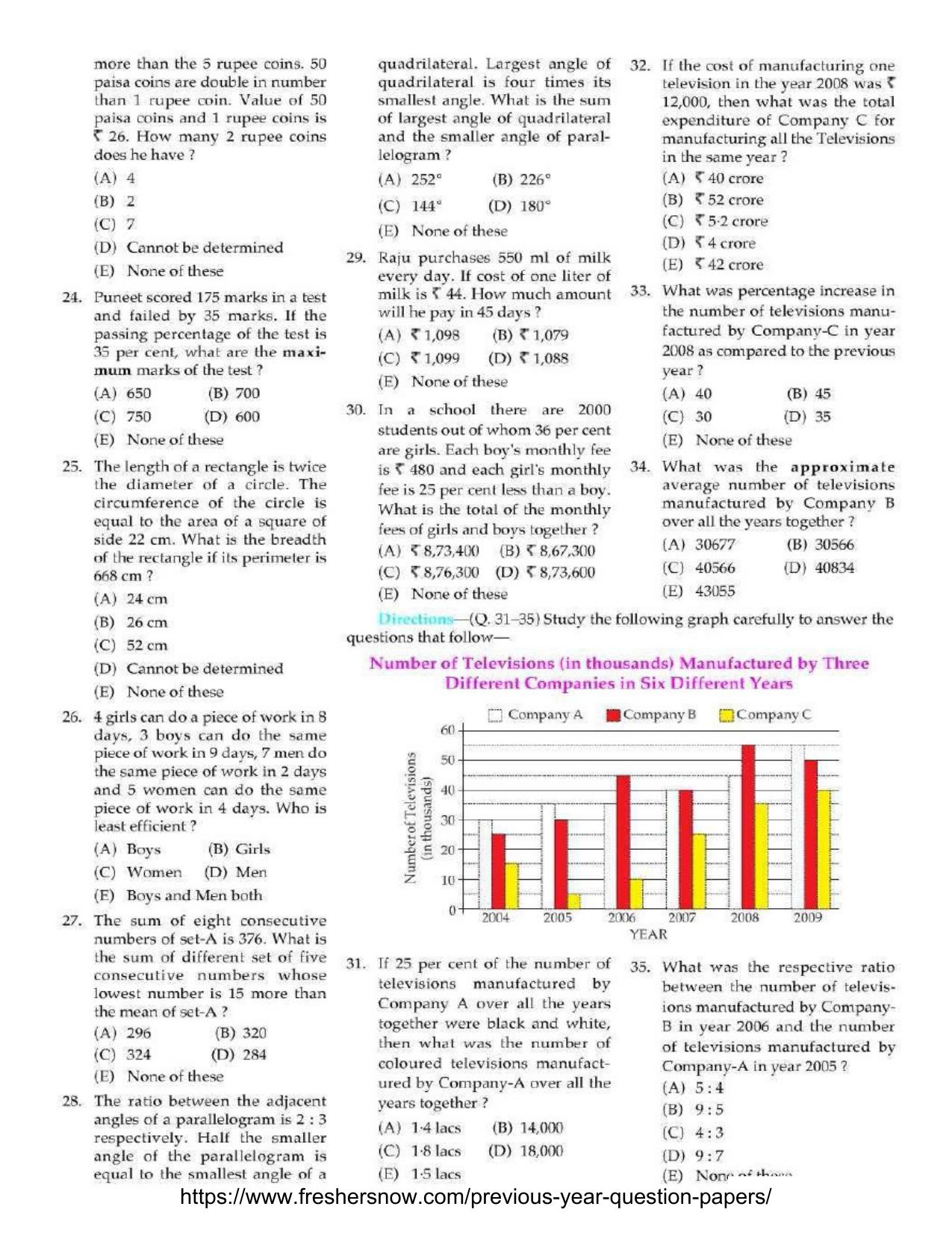 BSMFC Recovery Agent Previous Question Papers PDF for Reasoning - Page 8