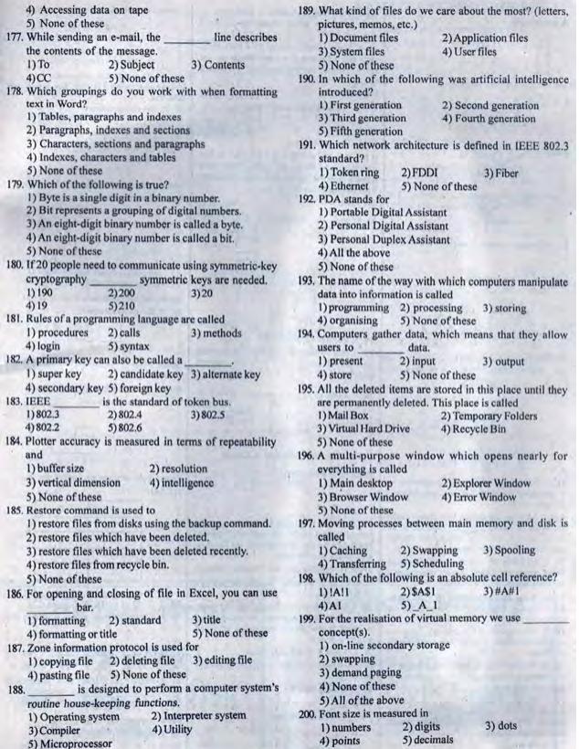 Delhi High Court Junior Judicial Assistant Reasoning Previous Question Paper - Page 8