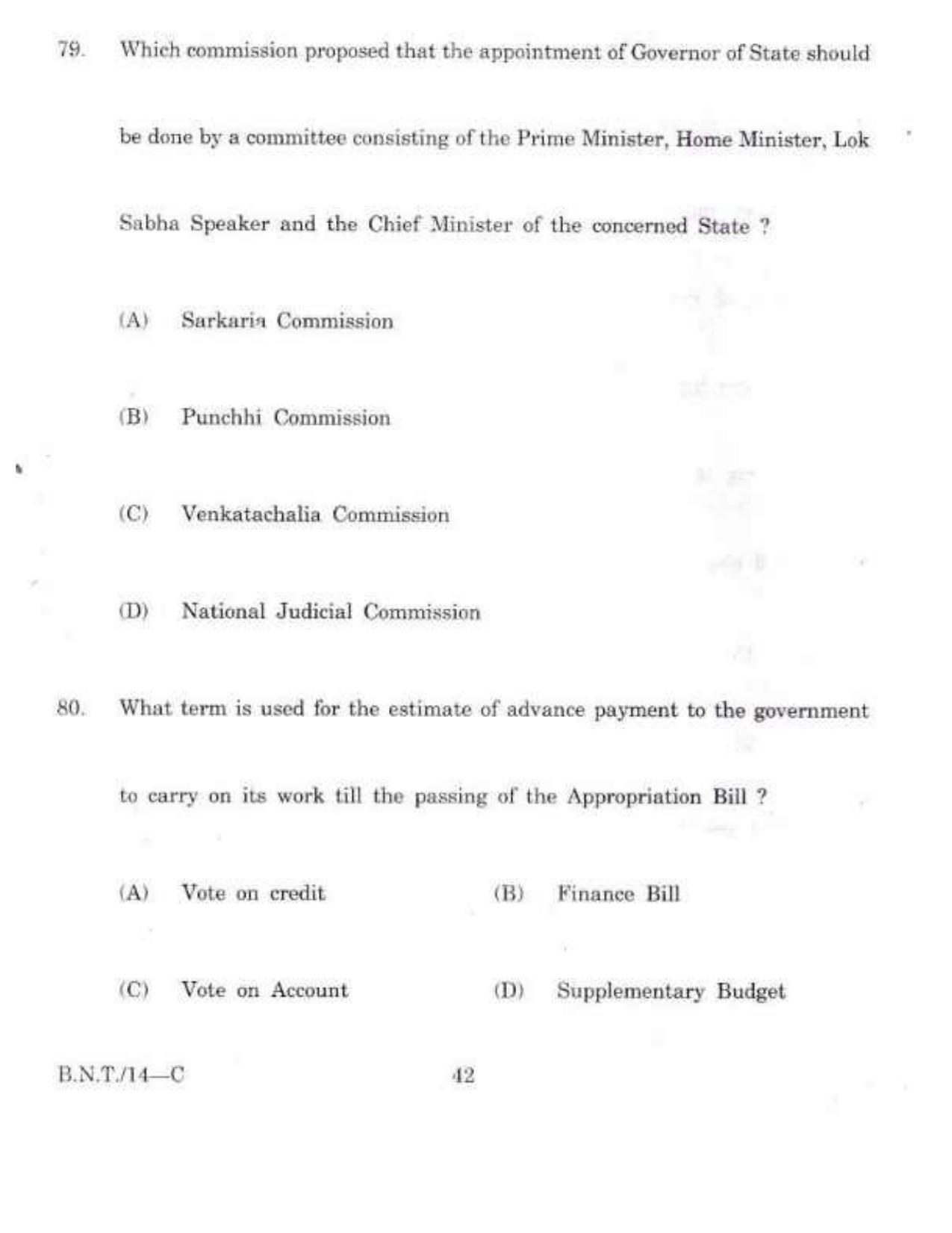 BSMFC Recovery Agent Old Question Papers for General Knowledge - Page 42