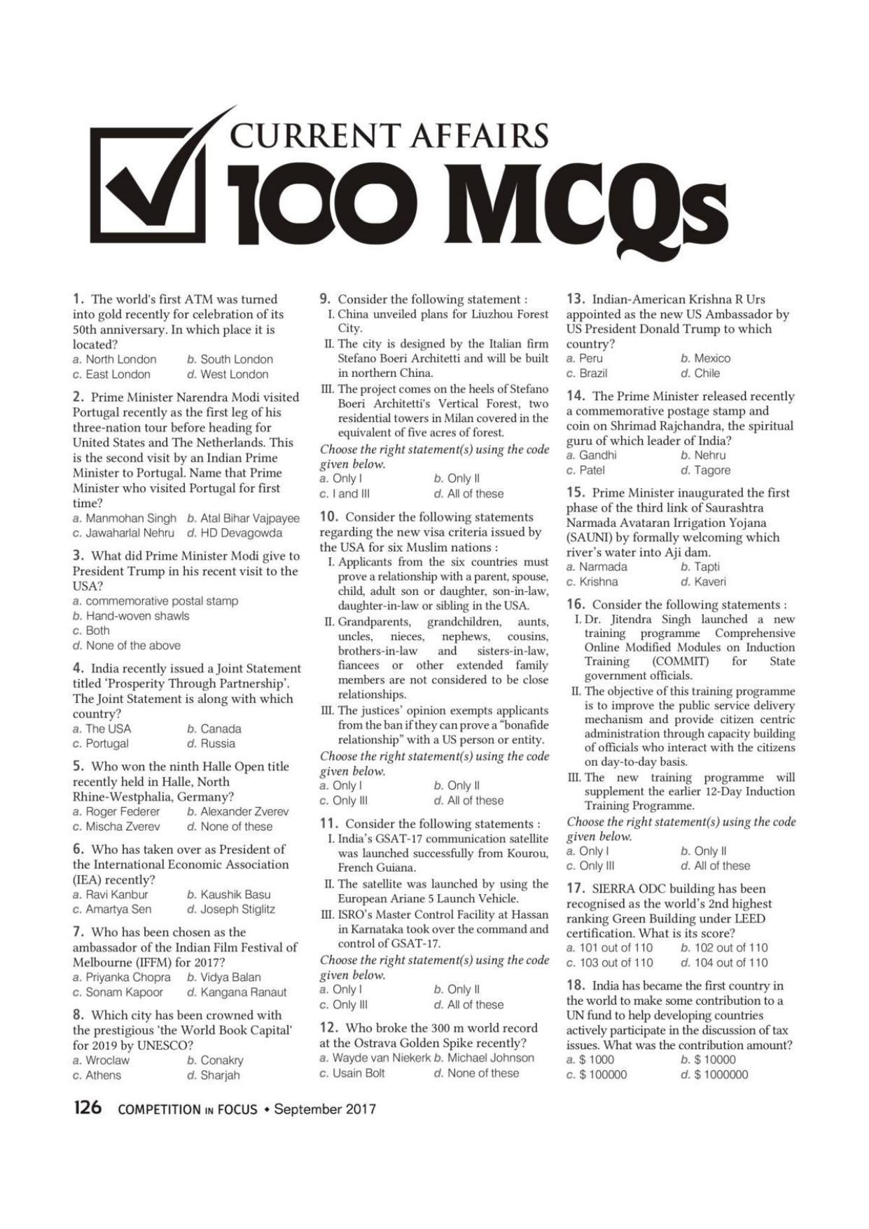 Delhi High Court Junior Judicial Assistant Current Affairs Previous Question Paper - Page 3