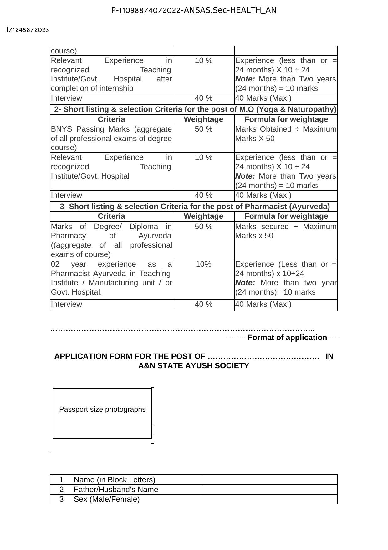 Andaman & Nicobar Administration Invites Application for Medical Officer, Pharmacist Recruitment 2023 - Page 2
