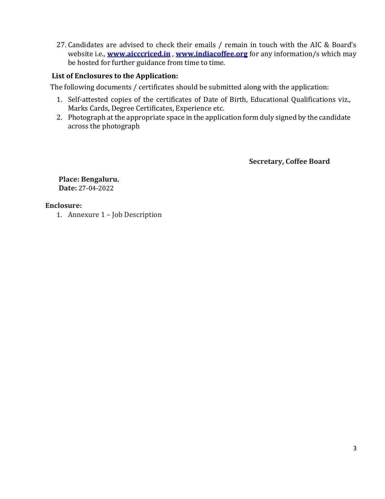 Coffee Board Invites Application for Coffee Laboratory Technician Recruitment 2022 - Page 5