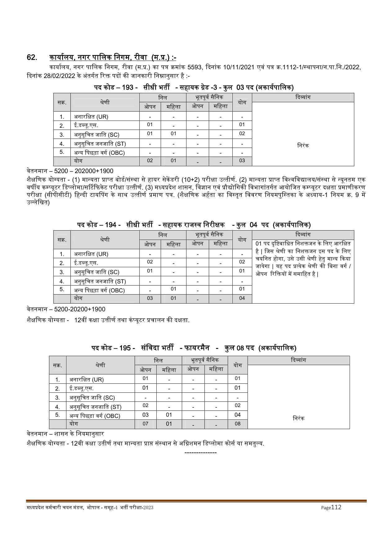 MPPEB Invites Application for 2716 Steno Typist, Assistant, More Vacancies Recruitment 2022 - Page 7