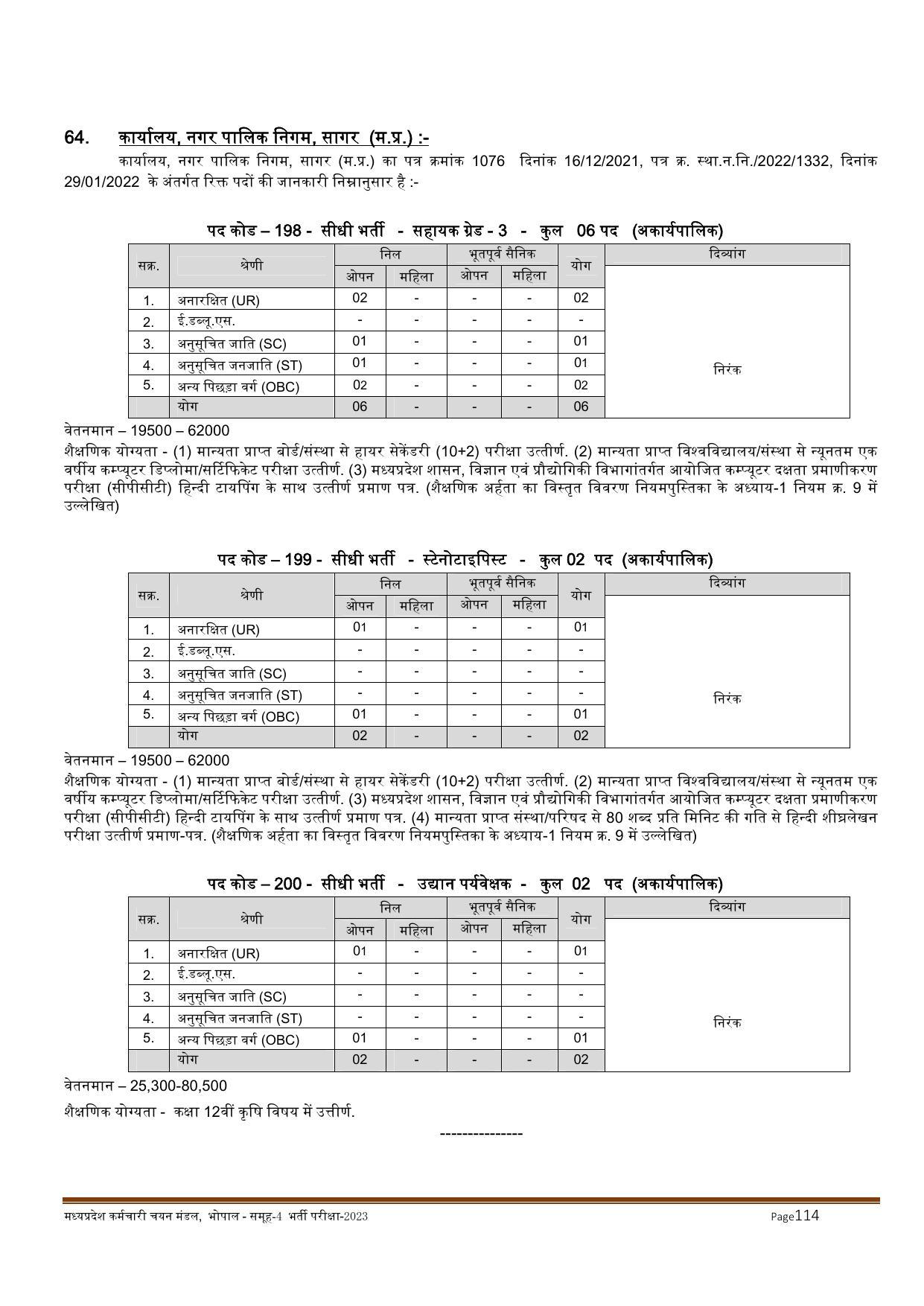MPPEB Invites Application for 2716 Steno Typist, Assistant, More Vacancies Recruitment 2022 - Page 120