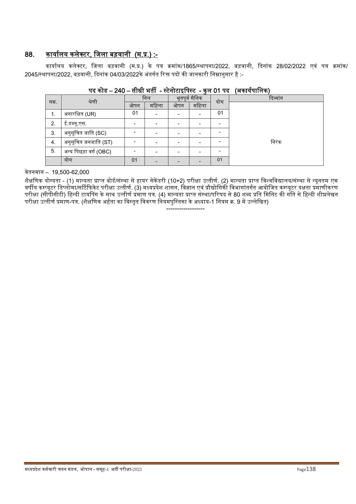 MPPEB Invites Application for 2716 Steno Typist, Assistant, More Vacancies Recruitment 2022 - Page 80