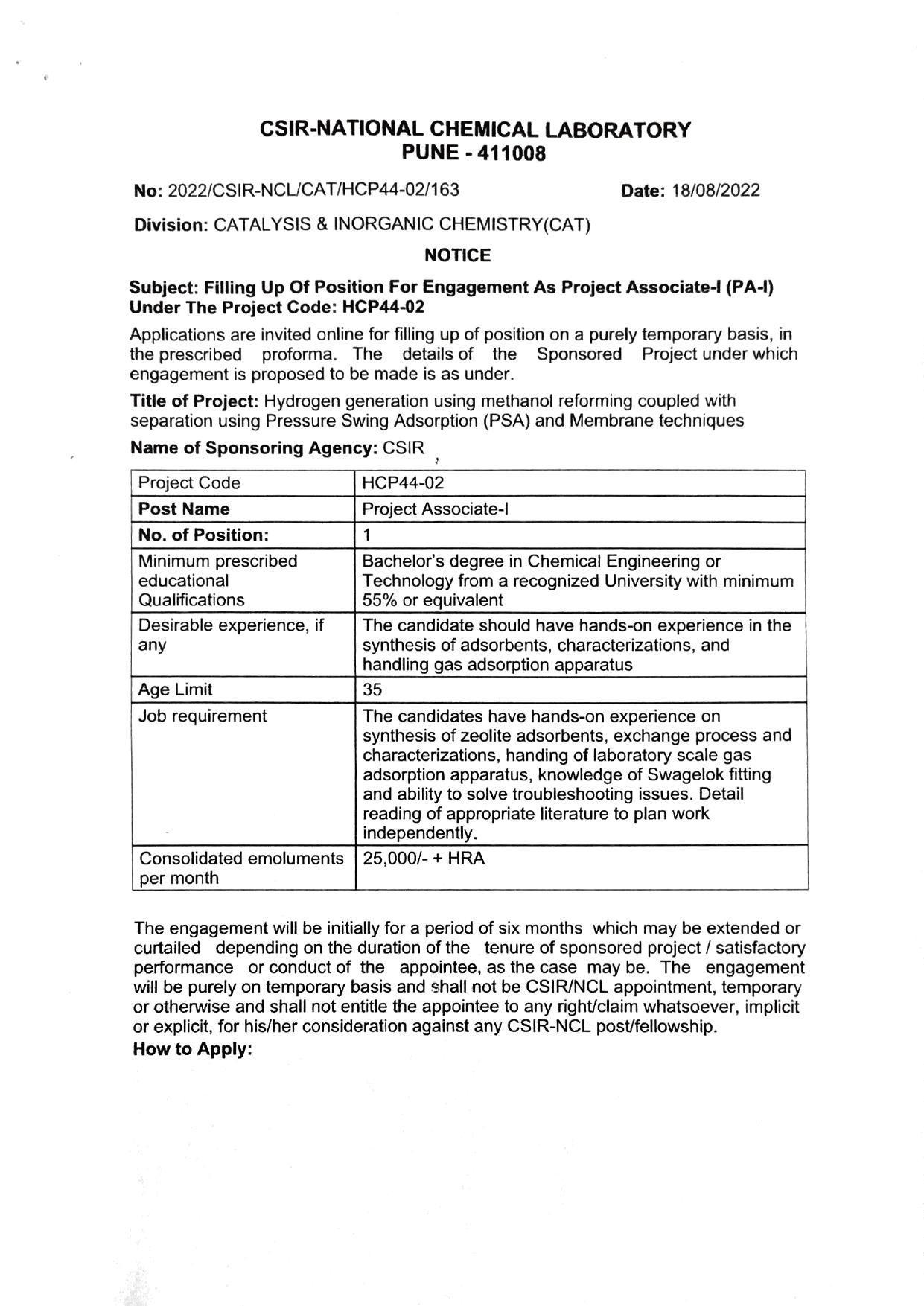 NCL Pune Invites Application for Project Associate-I Recruitment 2022 - Page 2