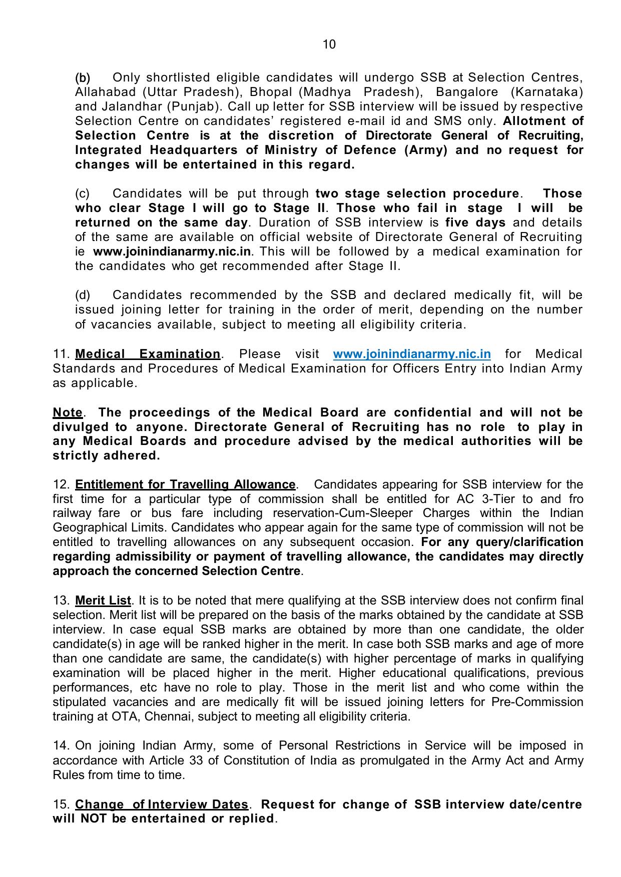 Indian Army NCC Special Entry Scheme 55 Course (APR 2024) Short Service Commission (NT) for Men & Women Recruitment 2023 - Page 5