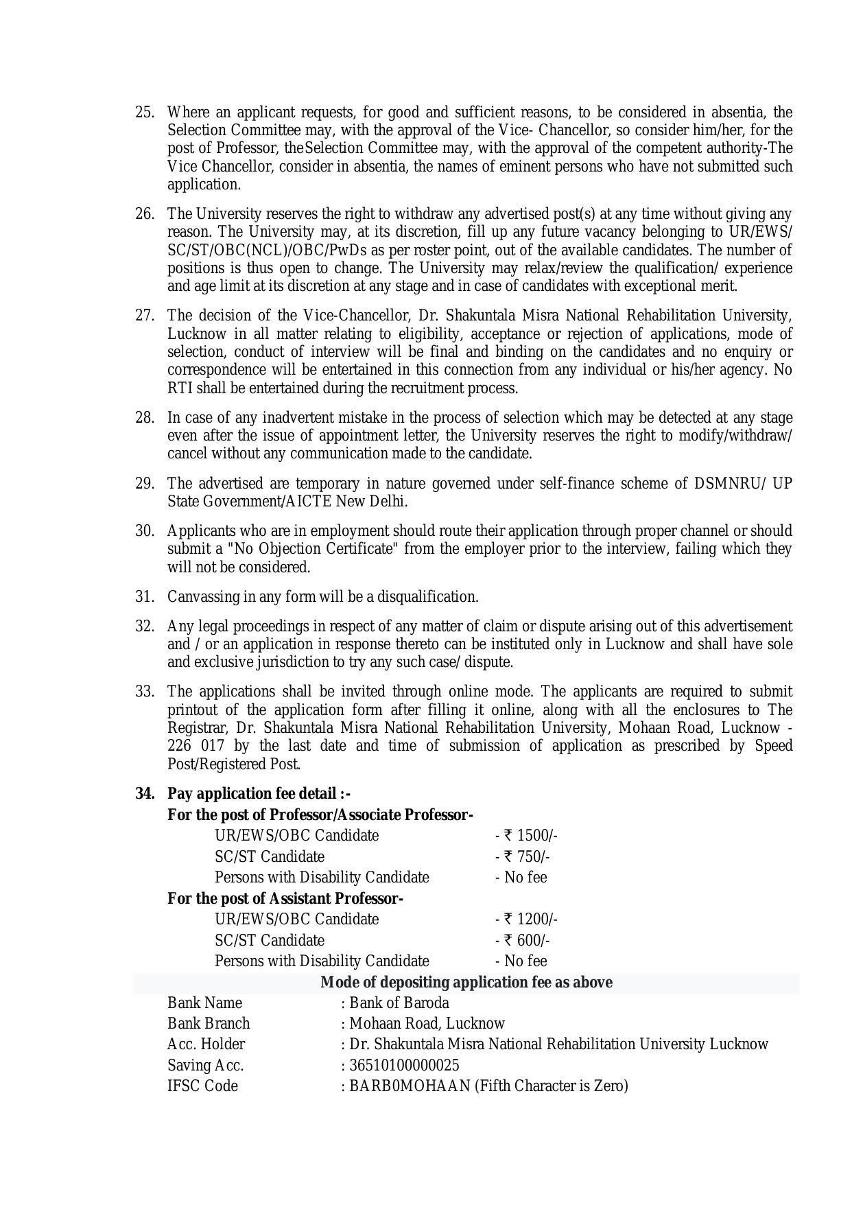 DSMNRU Invites Application for 14 Assistant Professor, Associate Professor, More Vacancies Recruitment 2023 - Page 7