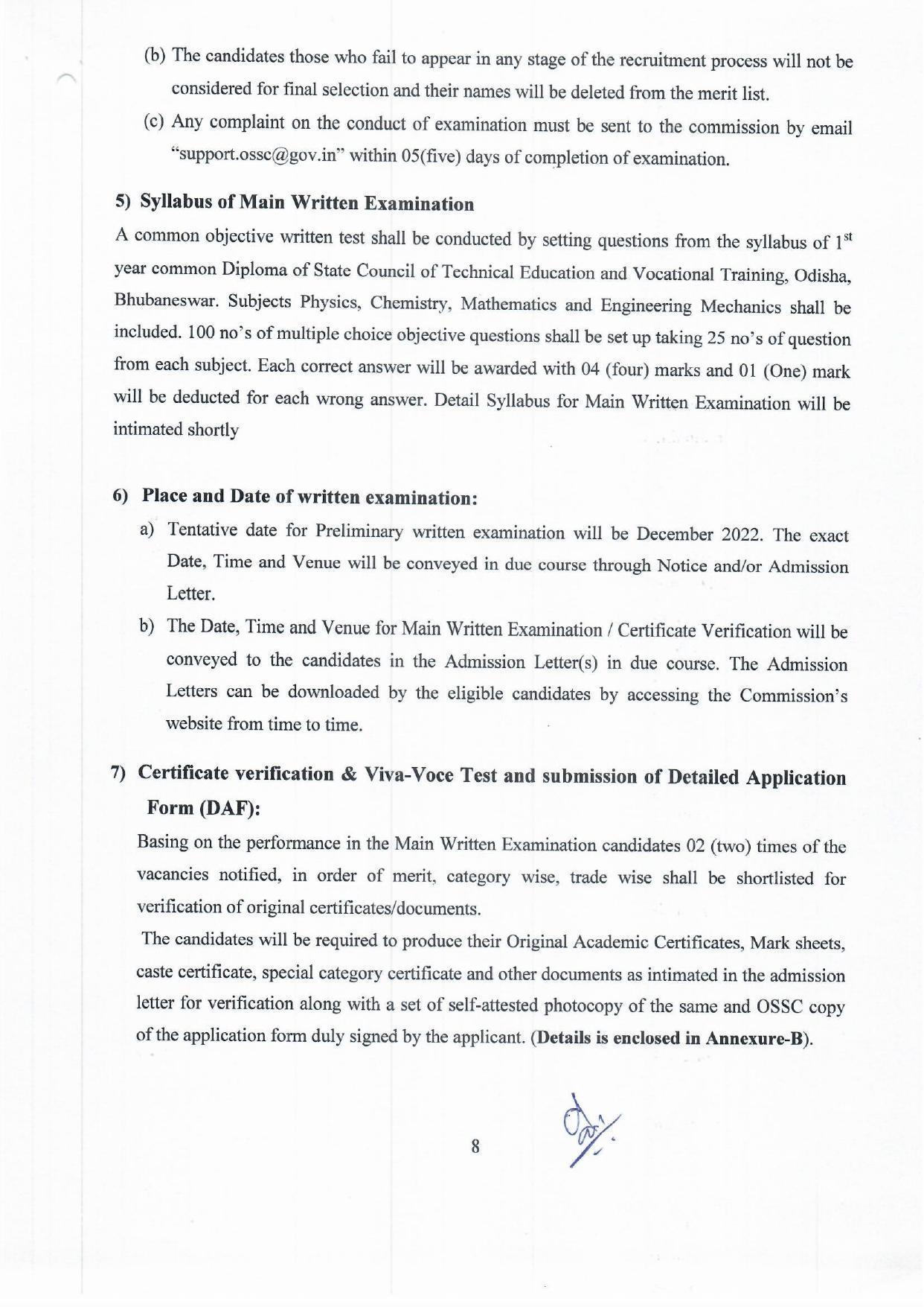  Orissa Staff Selection Commission Invites Application for 64 Junior Laboratory Assistant Recruitment 2022 - Page 14