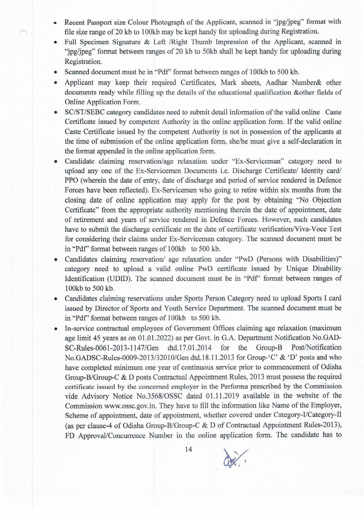  Orissa Staff Selection Commission Invites Application for 64 Junior Laboratory Assistant Recruitment 2022 - Page 13