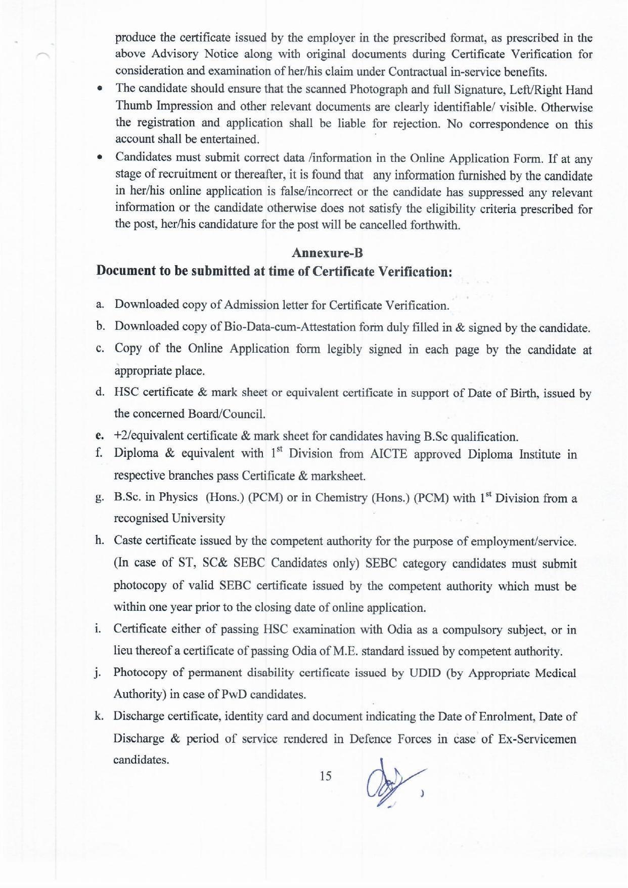  Orissa Staff Selection Commission Invites Application for 64 Junior Laboratory Assistant Recruitment 2022 - Page 6