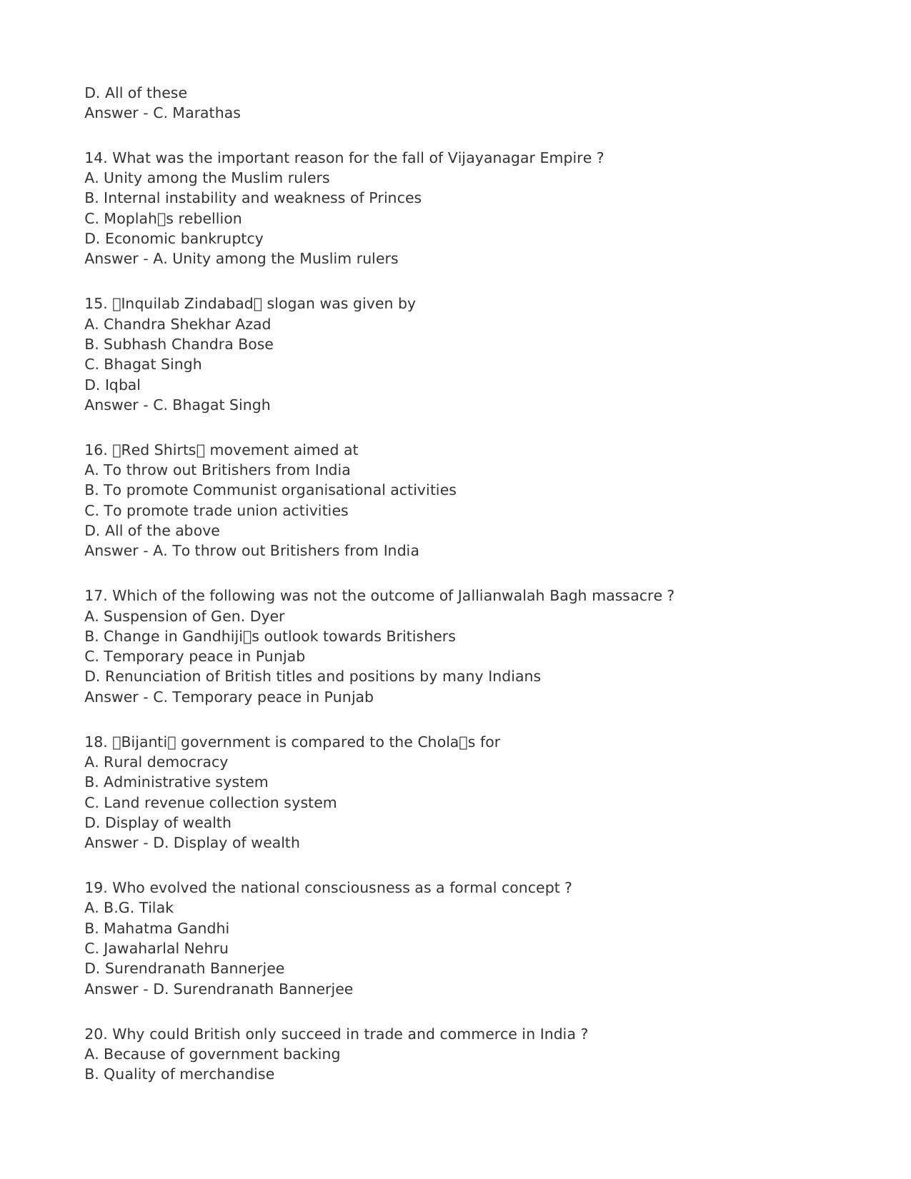 RPF, SI, Constable General Knowledge Sample Papers - Page 3