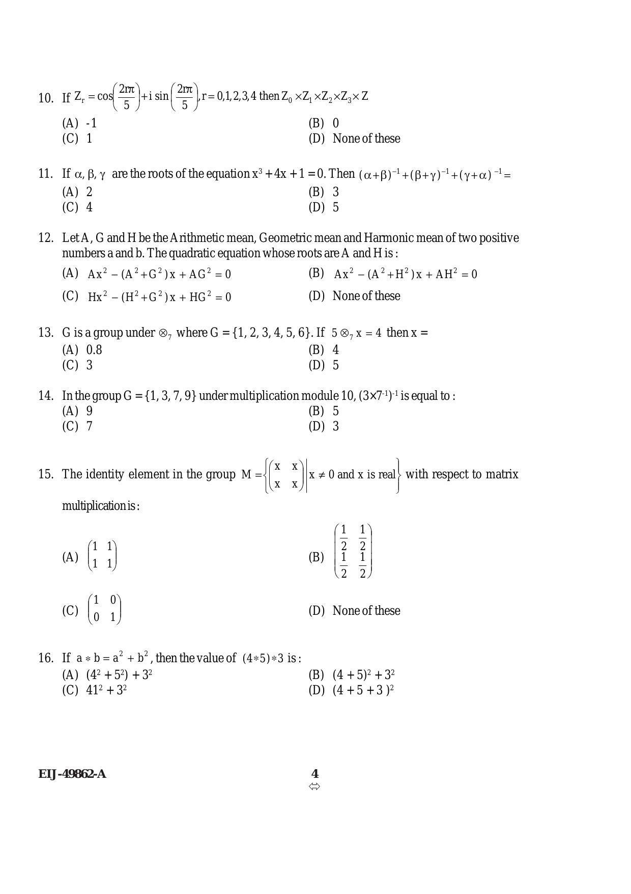 Delhi High Court Junior Judicial Assistant Maths Previous Question Paper - Page 18