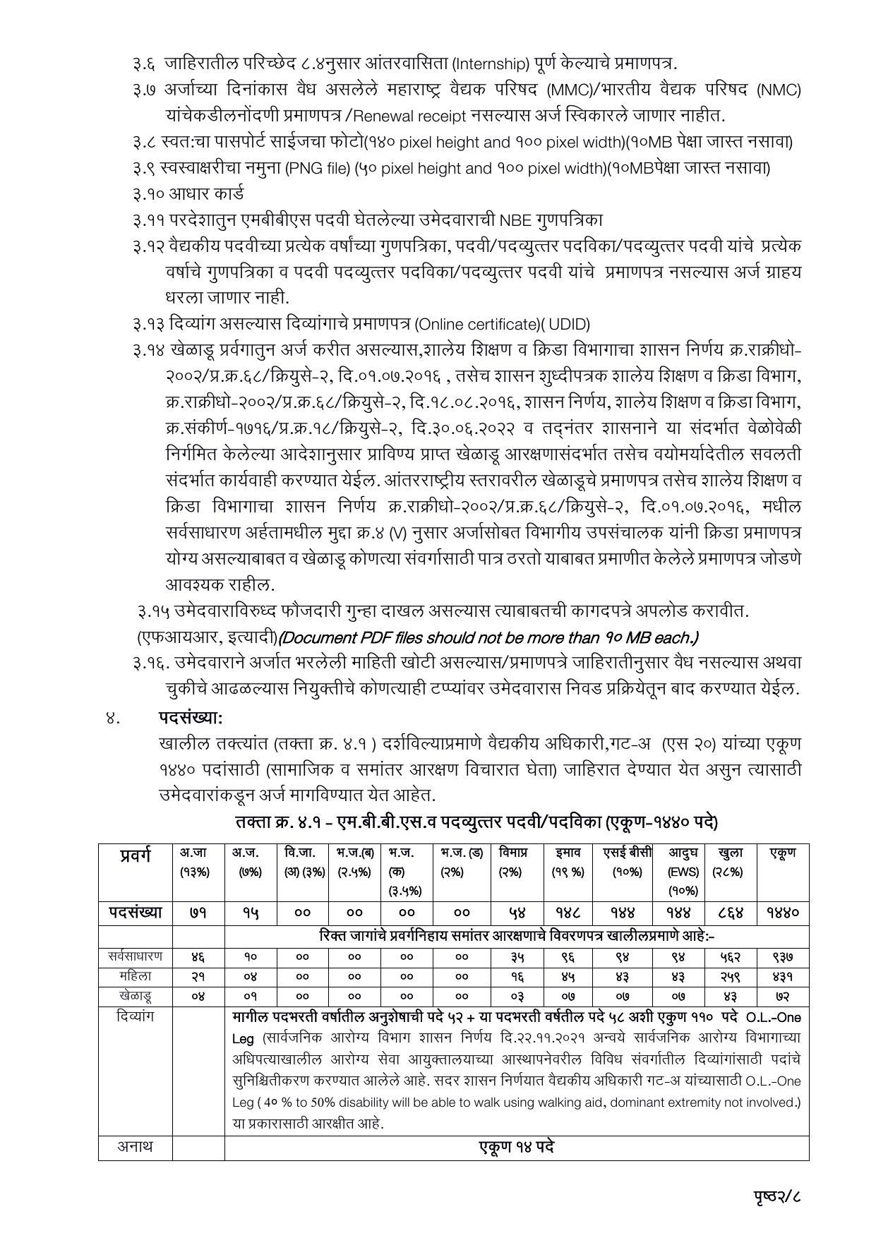 Maharashtra Public Health Department, Arogya Vibhag MO Recruitment 2026 - Page 2
