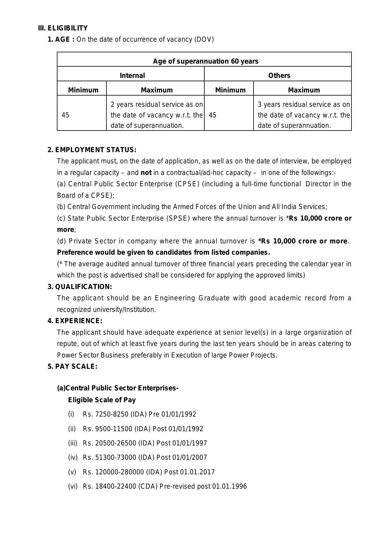 Bharat Heavy Electricals Limited (BHEL) Invites Application for Director Recruitment 2022 - Page 1