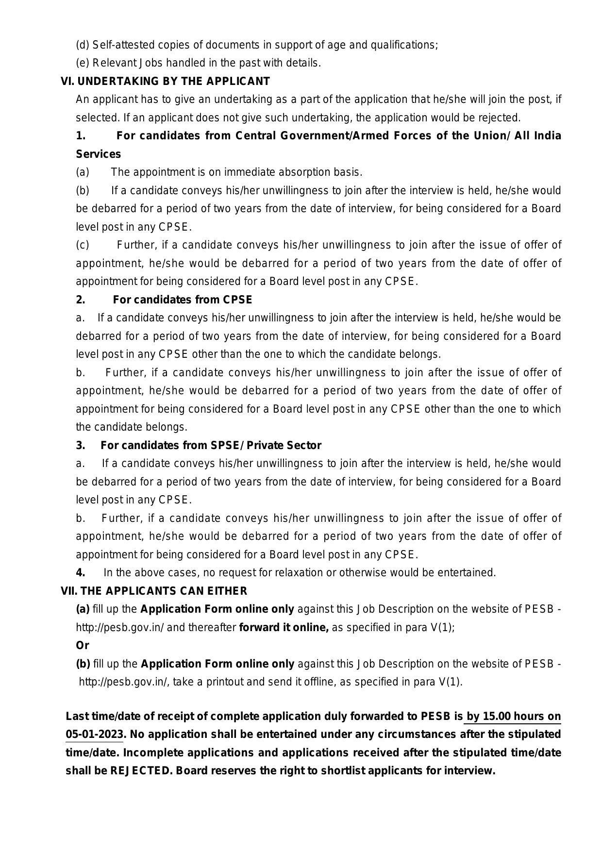 Bharat Heavy Electricals Limited (BHEL) Invites Application for Director Recruitment 2022 - Page 5