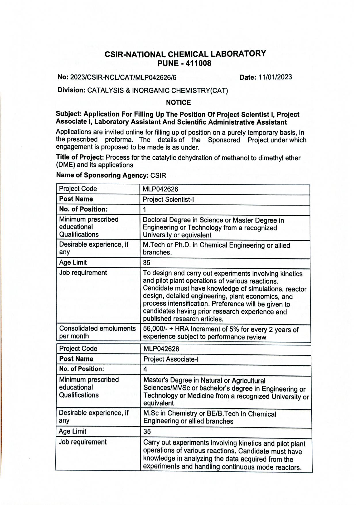 National Chemical Laboratory Invites Application for 7 Scientific Administrative Assistant, More Vacancies Recruitment 2023 - Page 3
