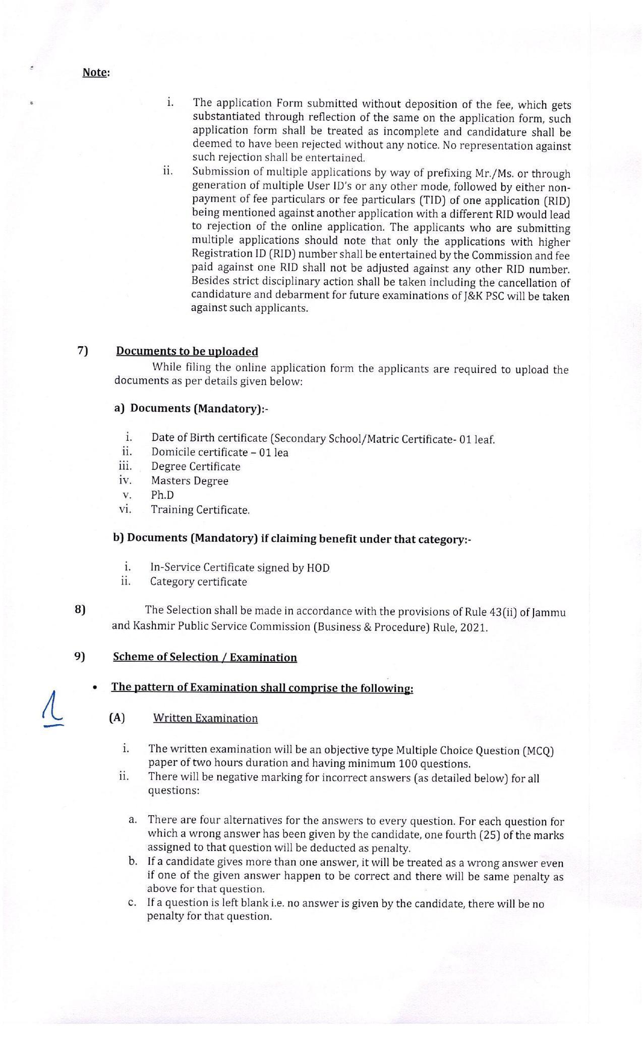 JKPSC Invites Application for 7 Assistant Commissioner, Assistant Controller Recruitment 2023 - Page 2