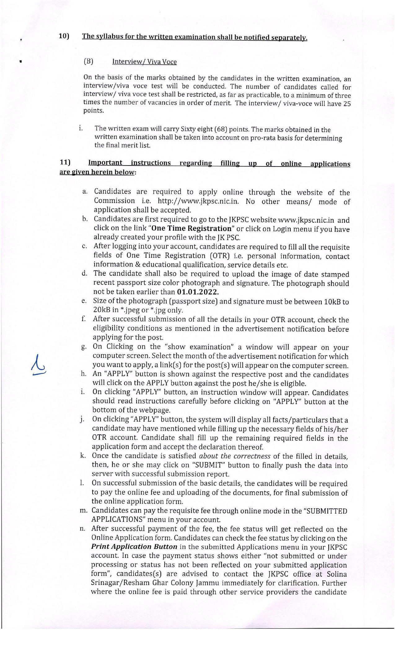 JKPSC Invites Application for 7 Assistant Commissioner, Assistant Controller Recruitment 2023 - Page 5