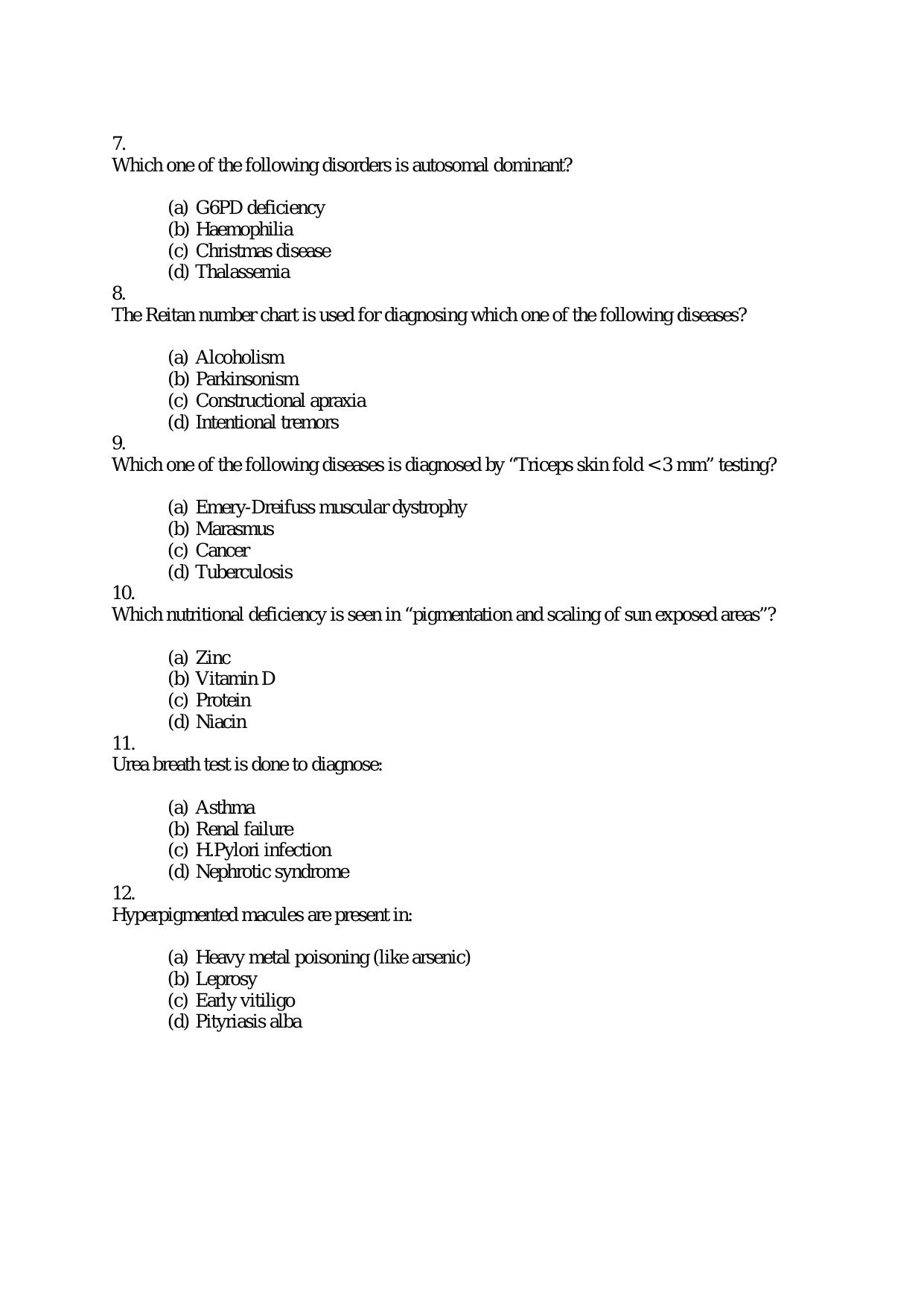 Medical Officer FACT Question Papers PDF Download - Page 2
