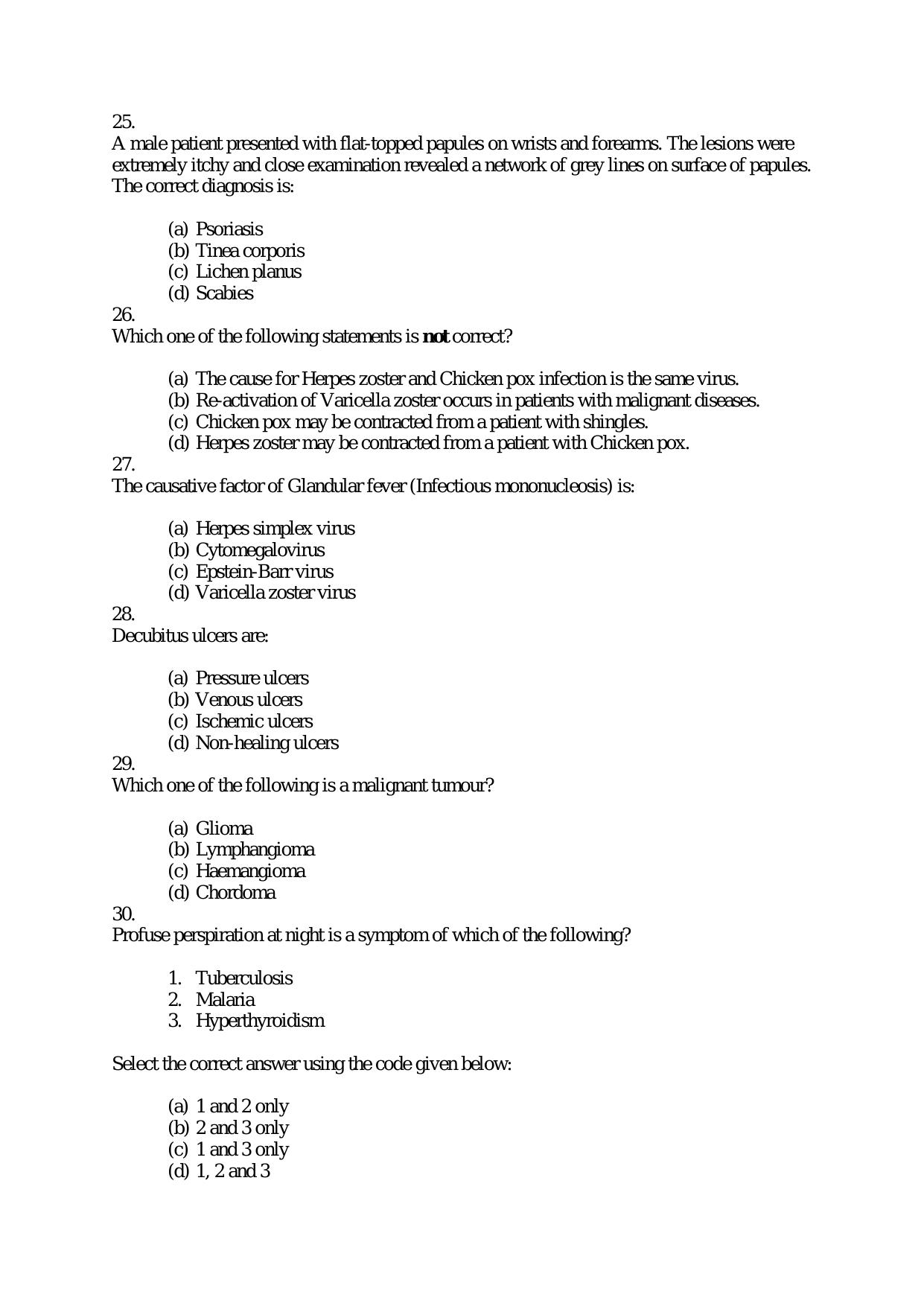 Medical Officer FACT Question Papers PDF Download - Page 5