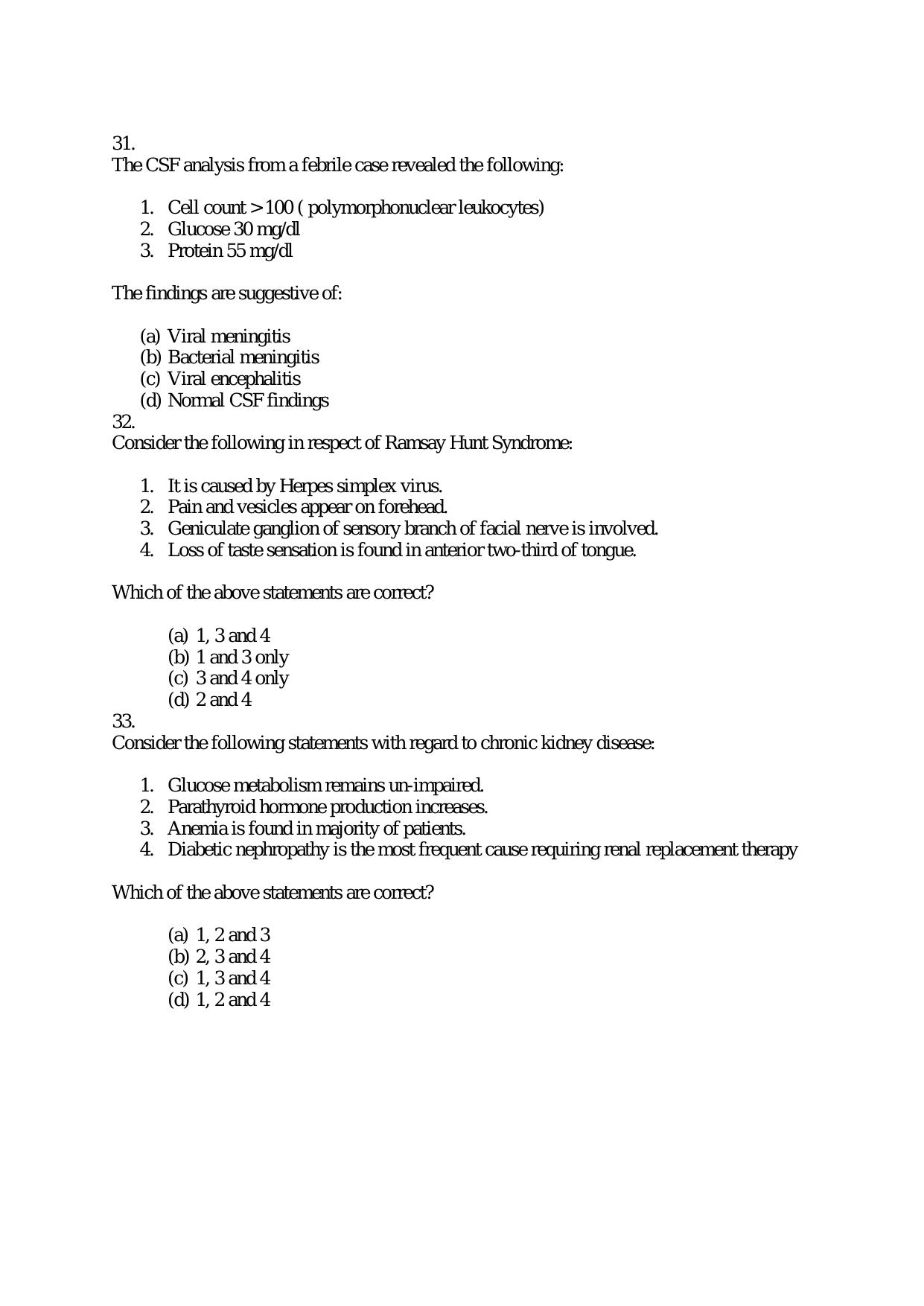 Medical Officer FACT Question Papers PDF Download - Page 6