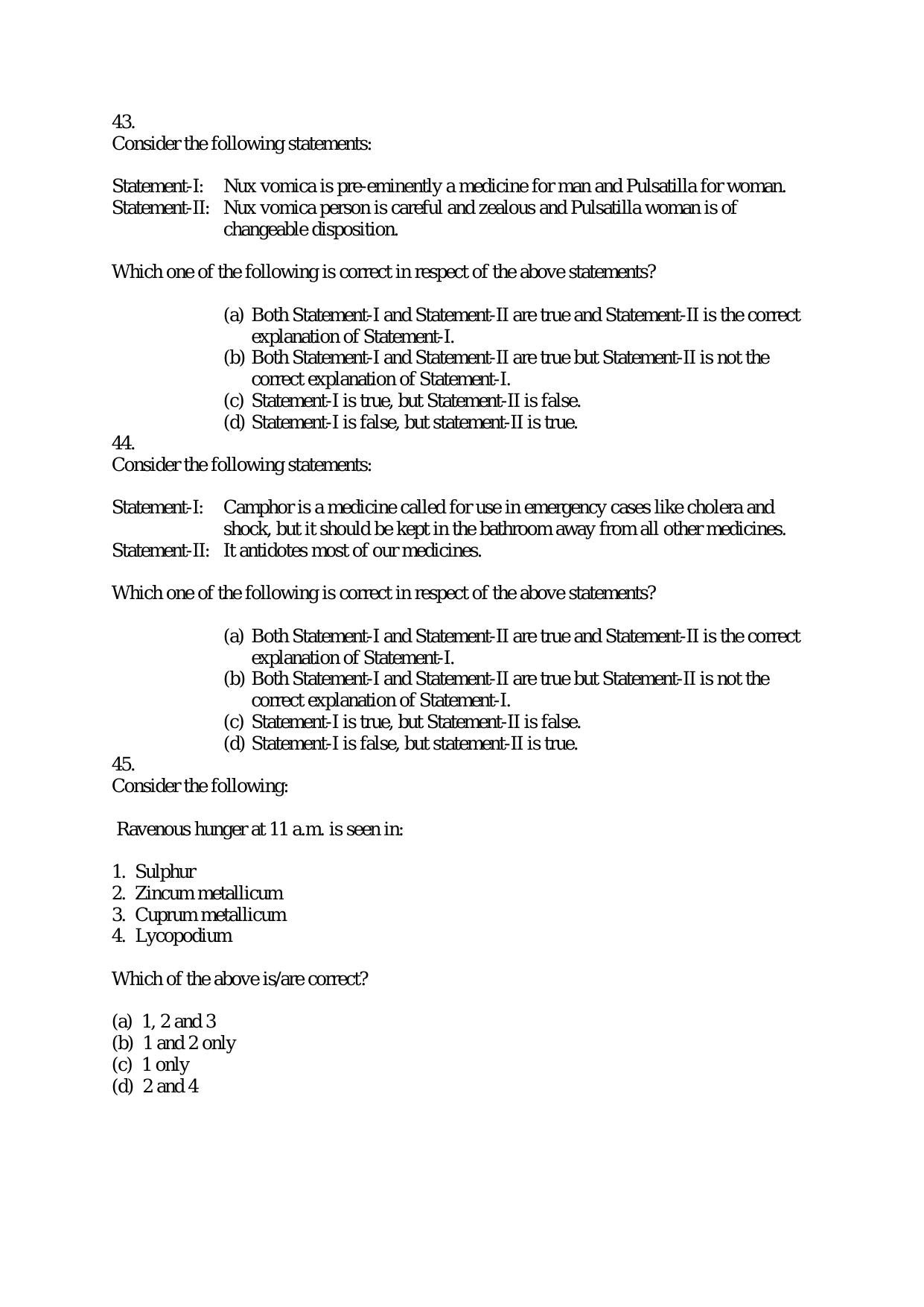 Medical Officer FACT Question Papers PDF Download - Page 10