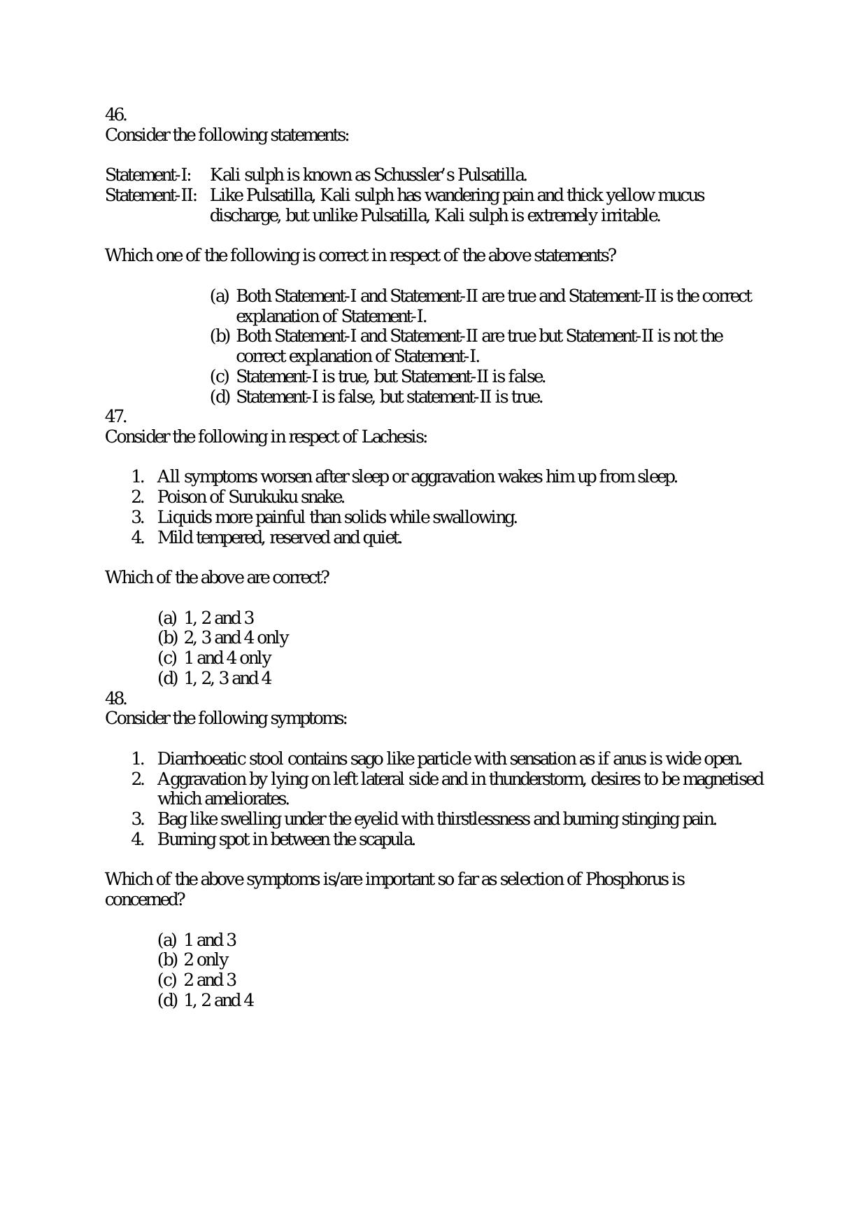 Medical Officer FACT Question Papers PDF Download - Page 11