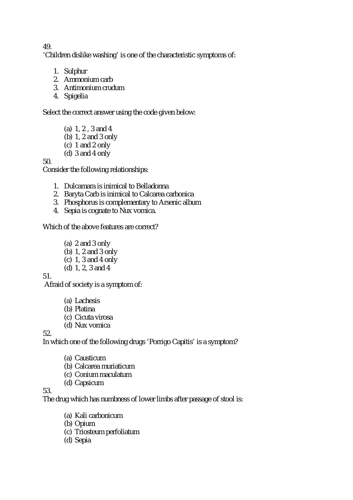 Medical Officer FACT Question Papers PDF Download - Page 12