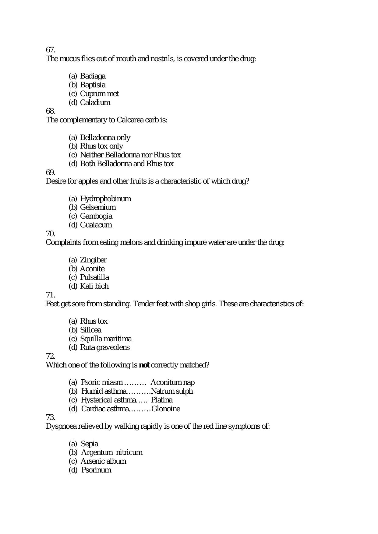 Medical Officer FACT Question Papers PDF Download - Page 15