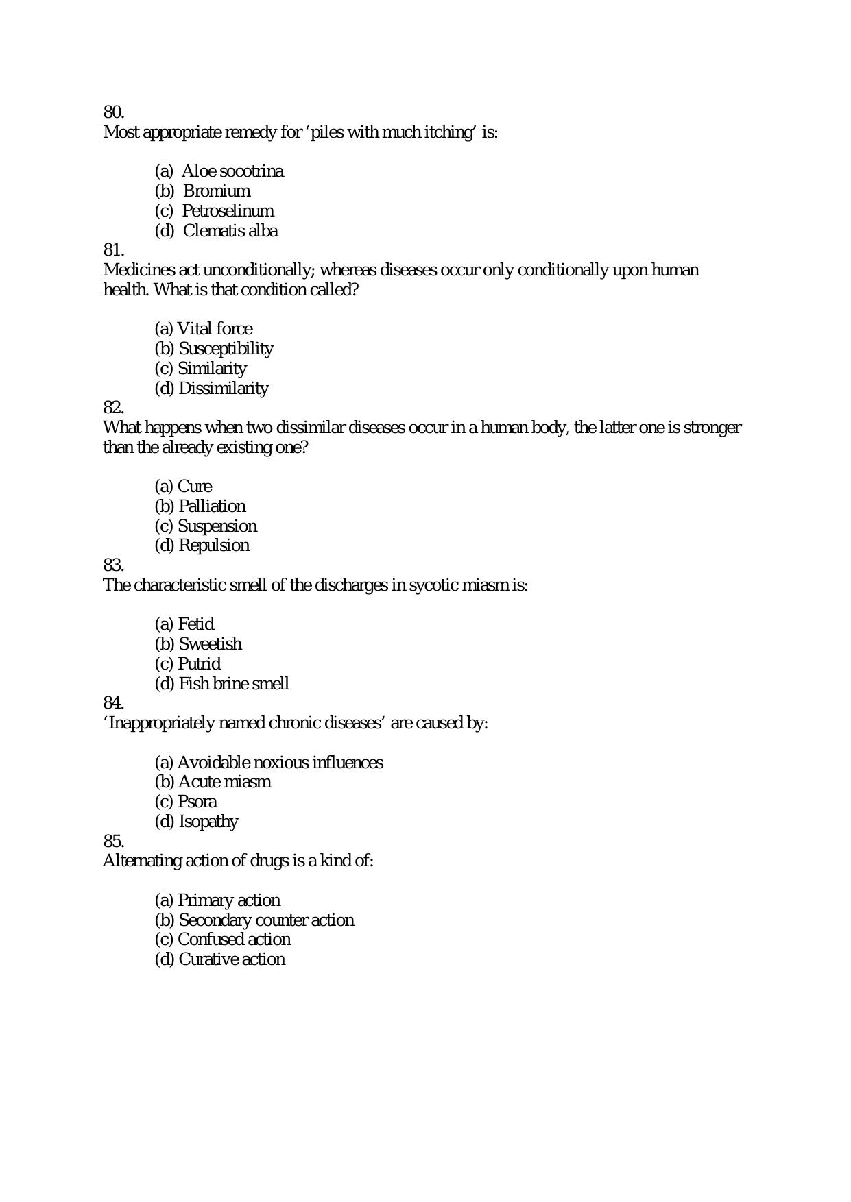 Medical Officer FACT Question Papers PDF Download - Page 17