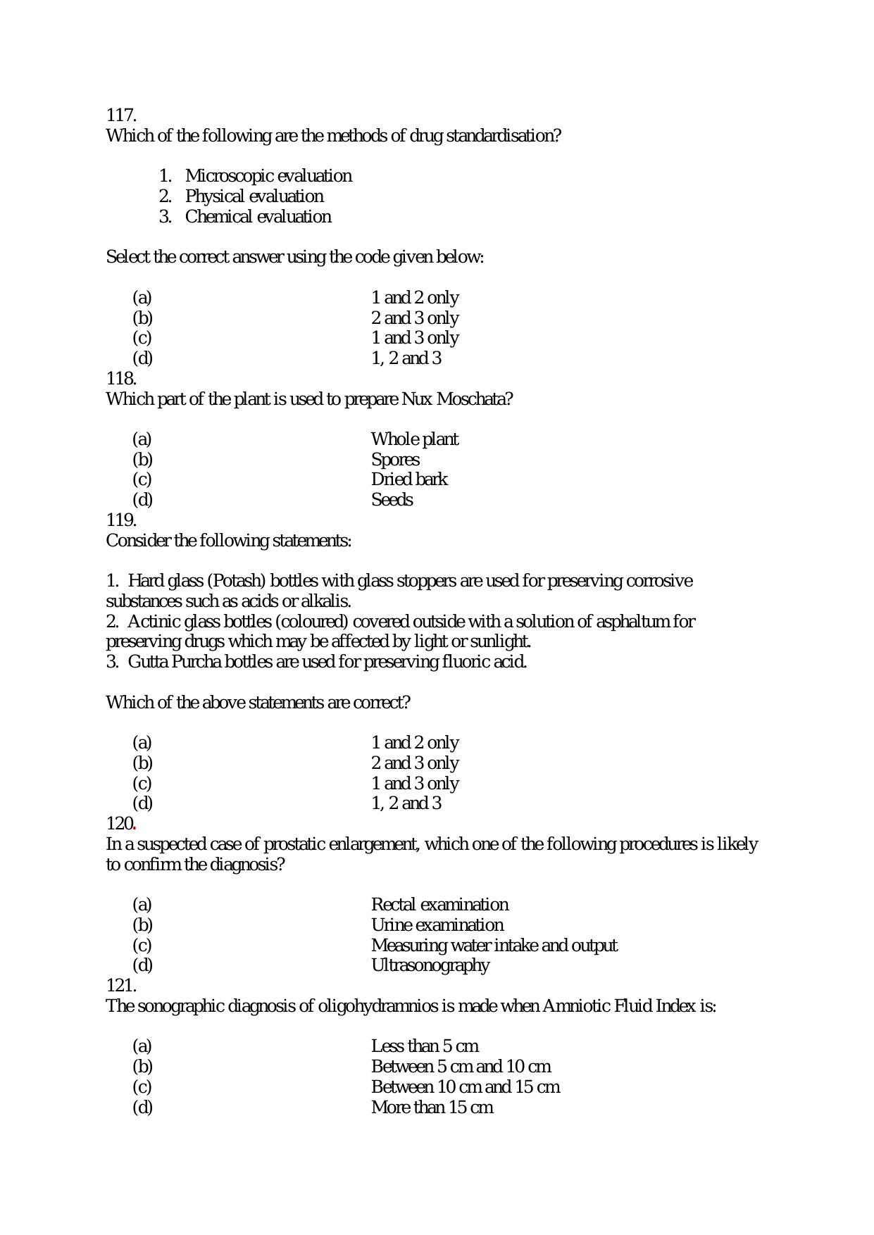 Medical Officer FACT Question Papers PDF Download - Page 24