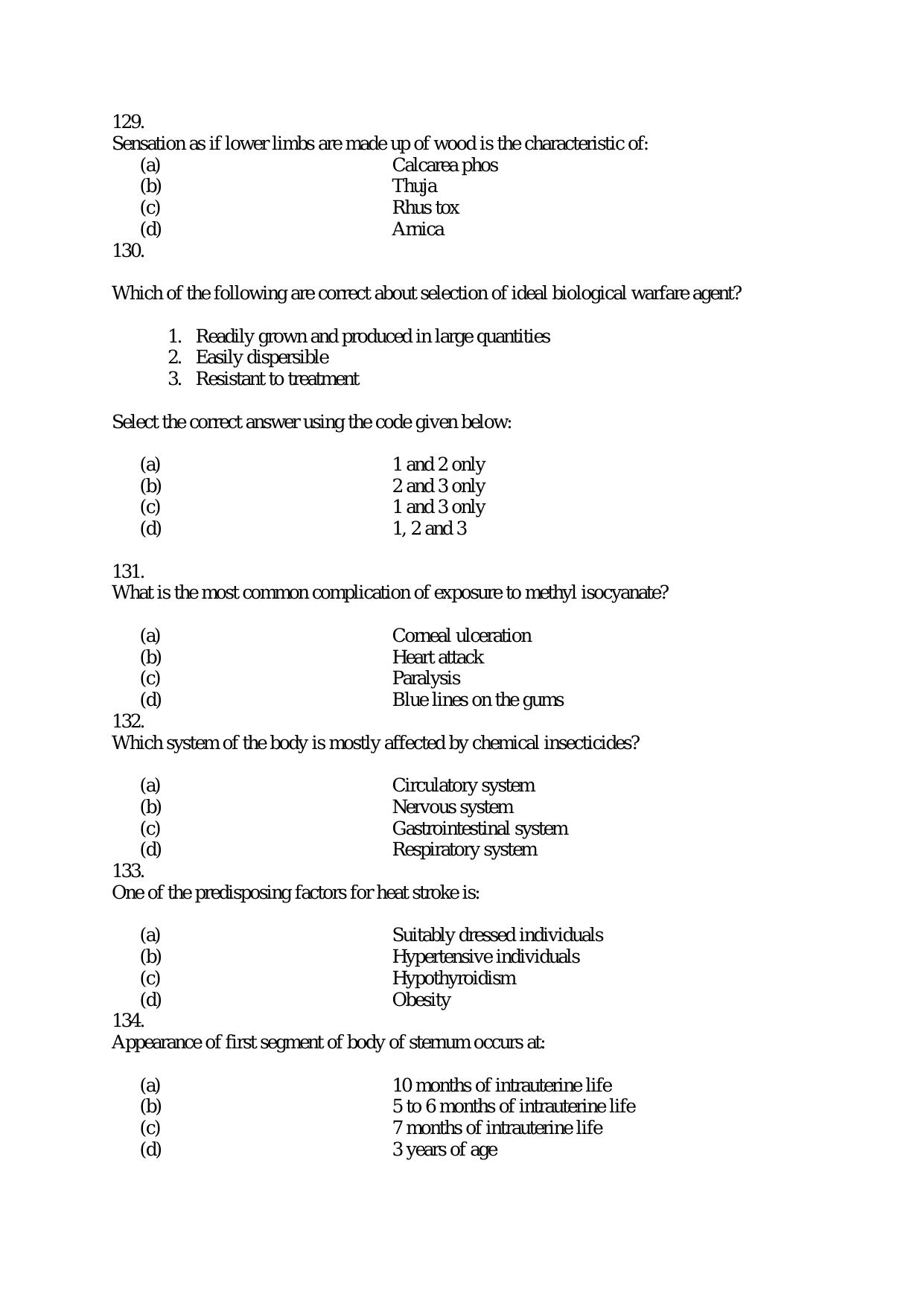 Medical Officer FACT Question Papers PDF Download - Page 26