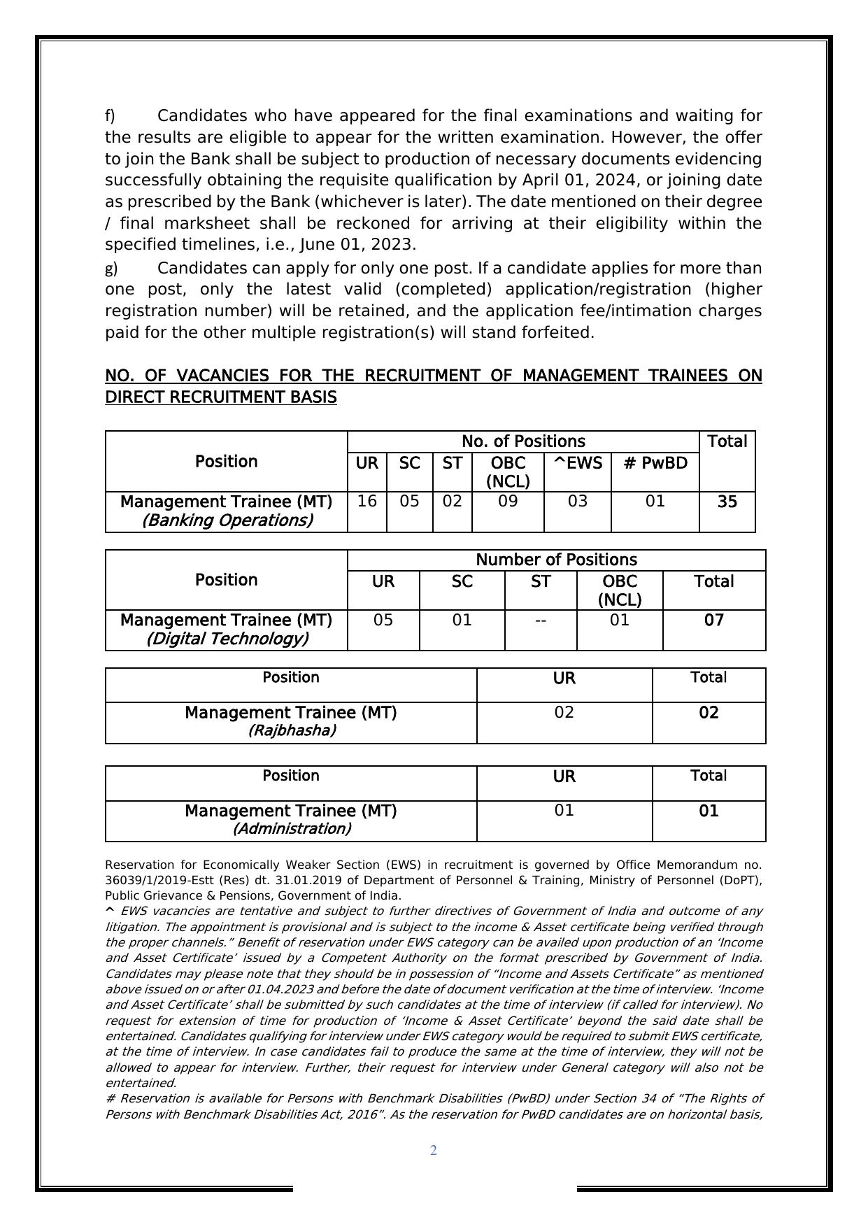 EXIM Bank Management Trainee Recruitment 2023 - Page 3